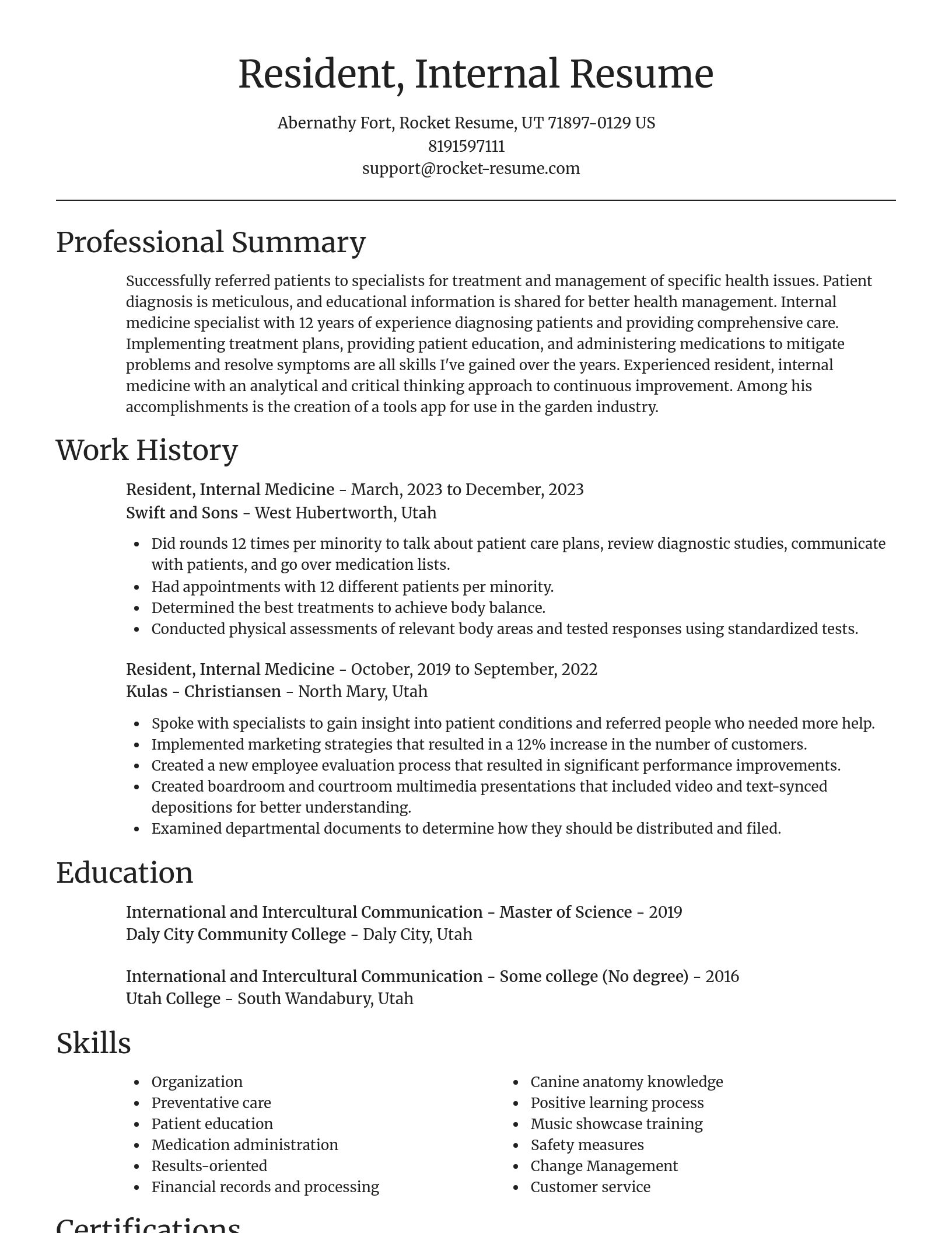 Focal Point resume template