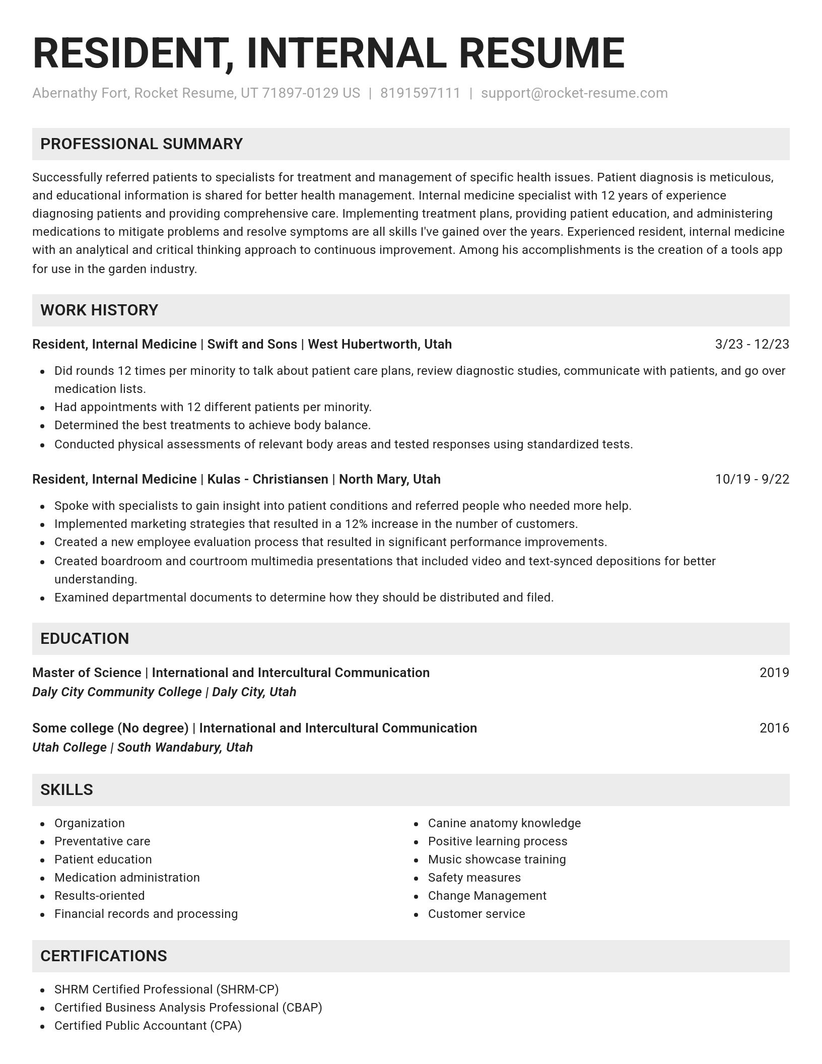 Genius resume template