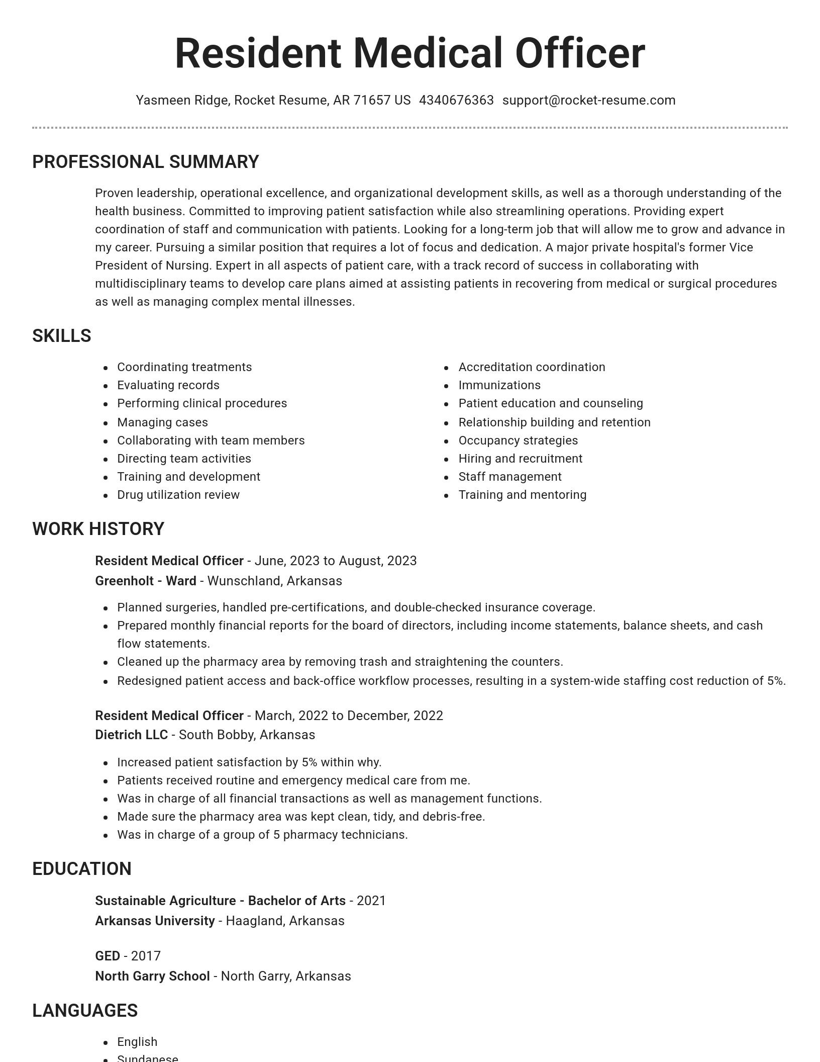 Brilliant resume template