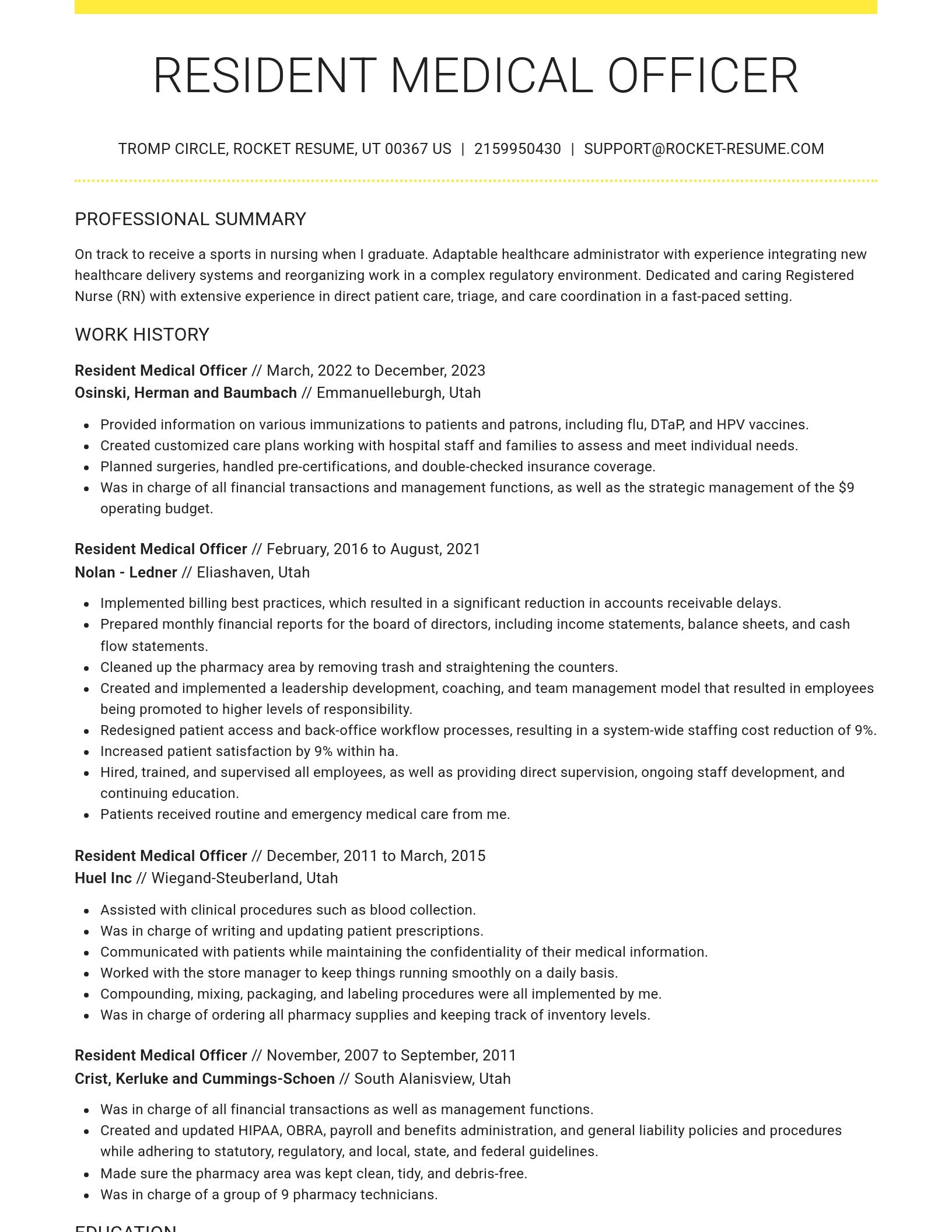 Grand resume template