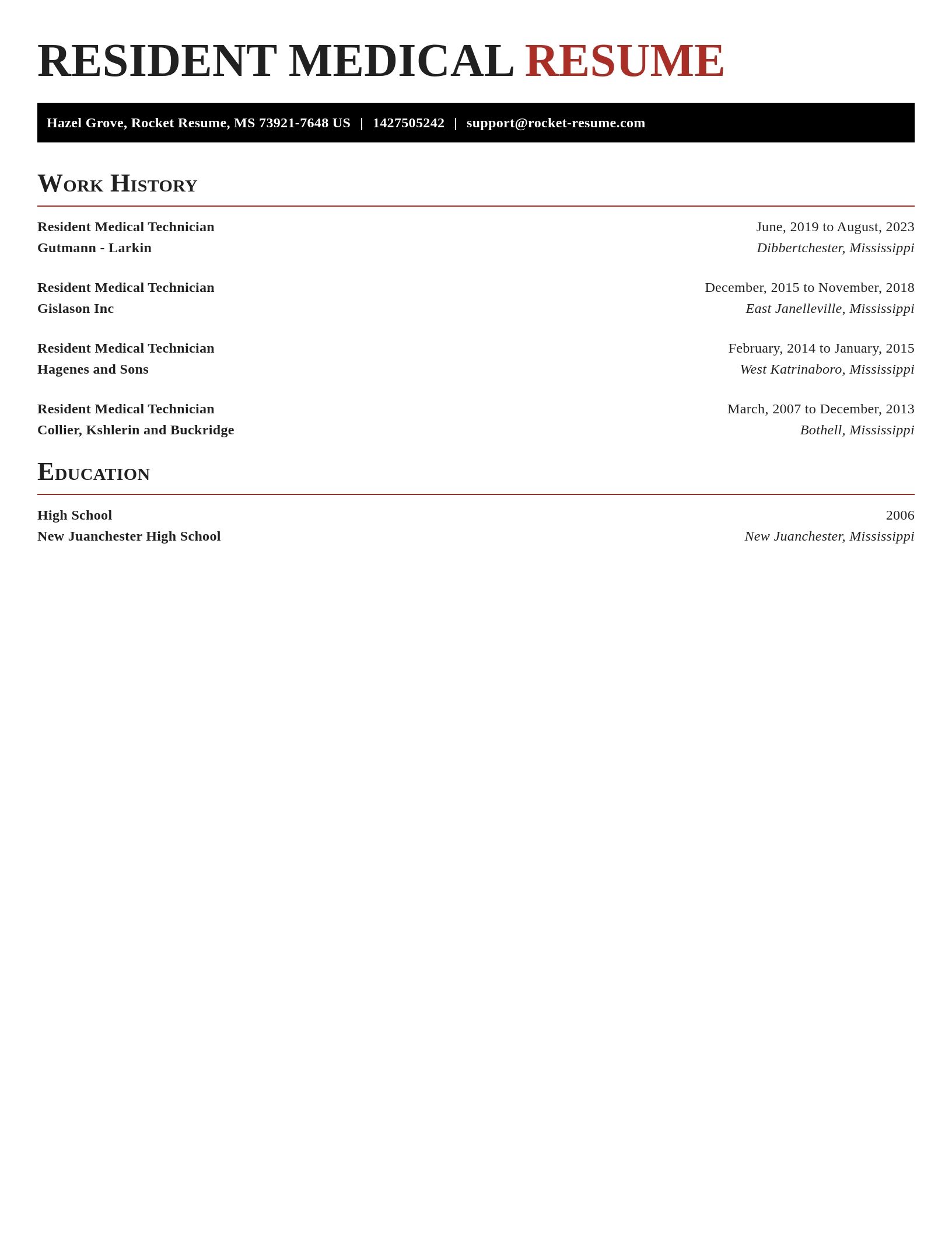Exquisite resume template