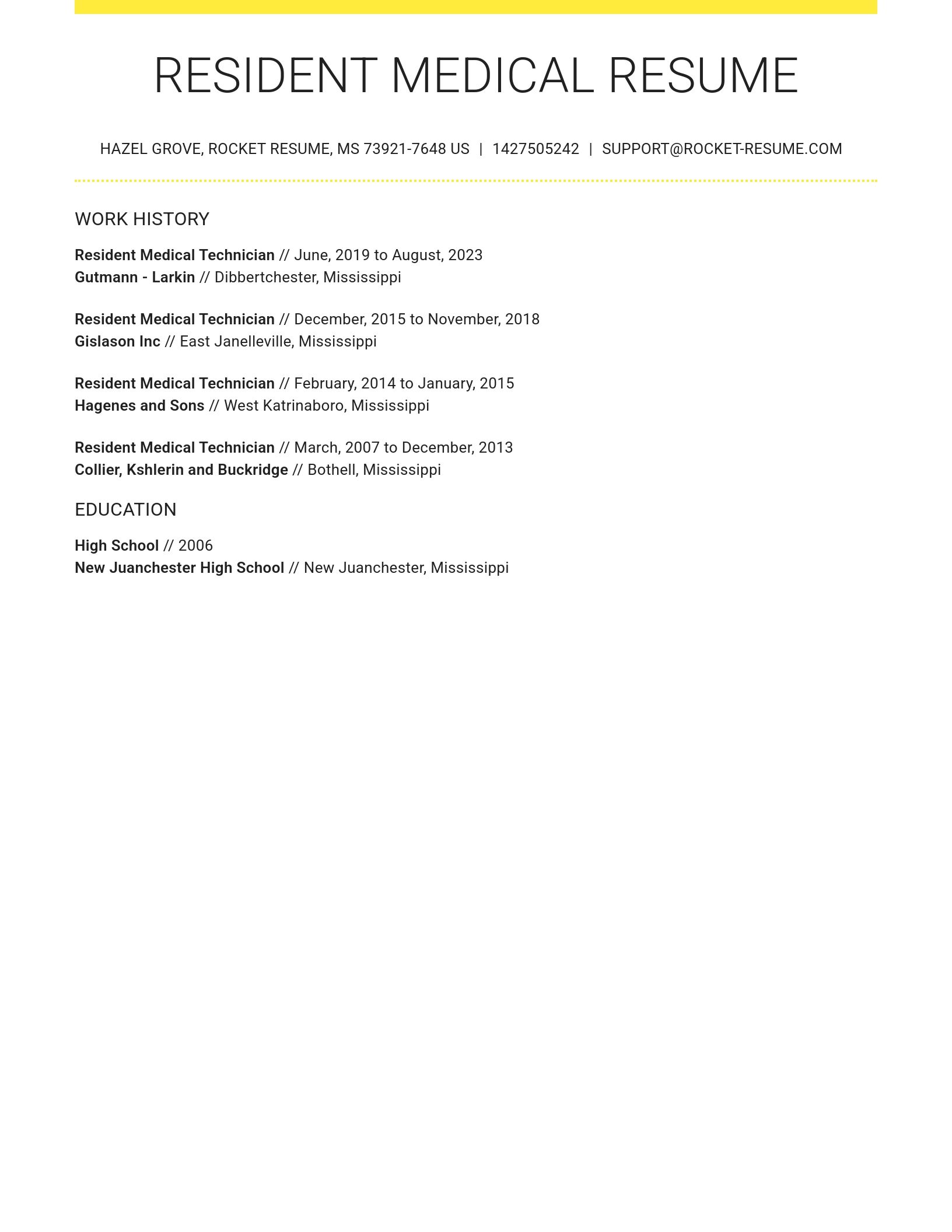 Grand resume template