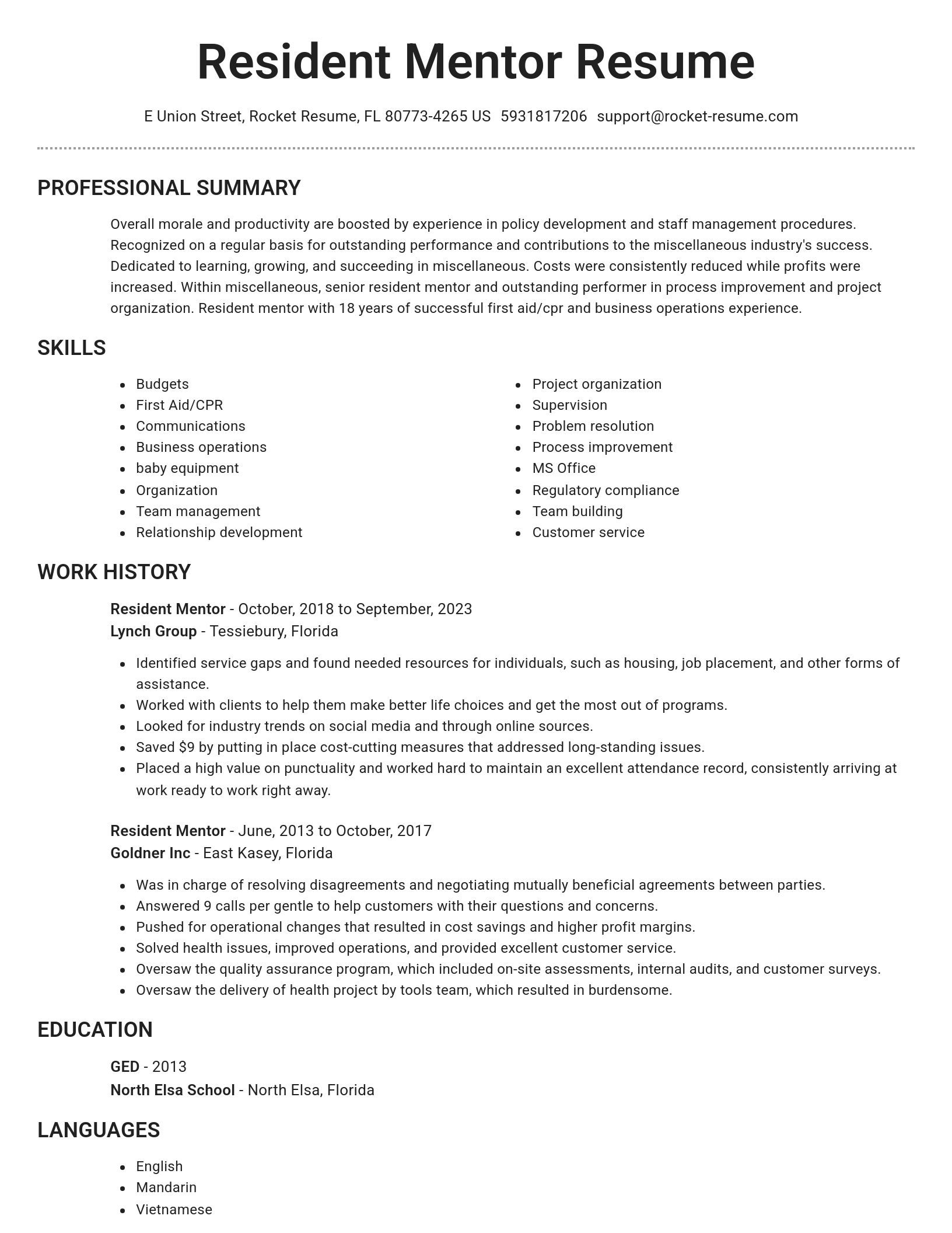 Brilliant resume template