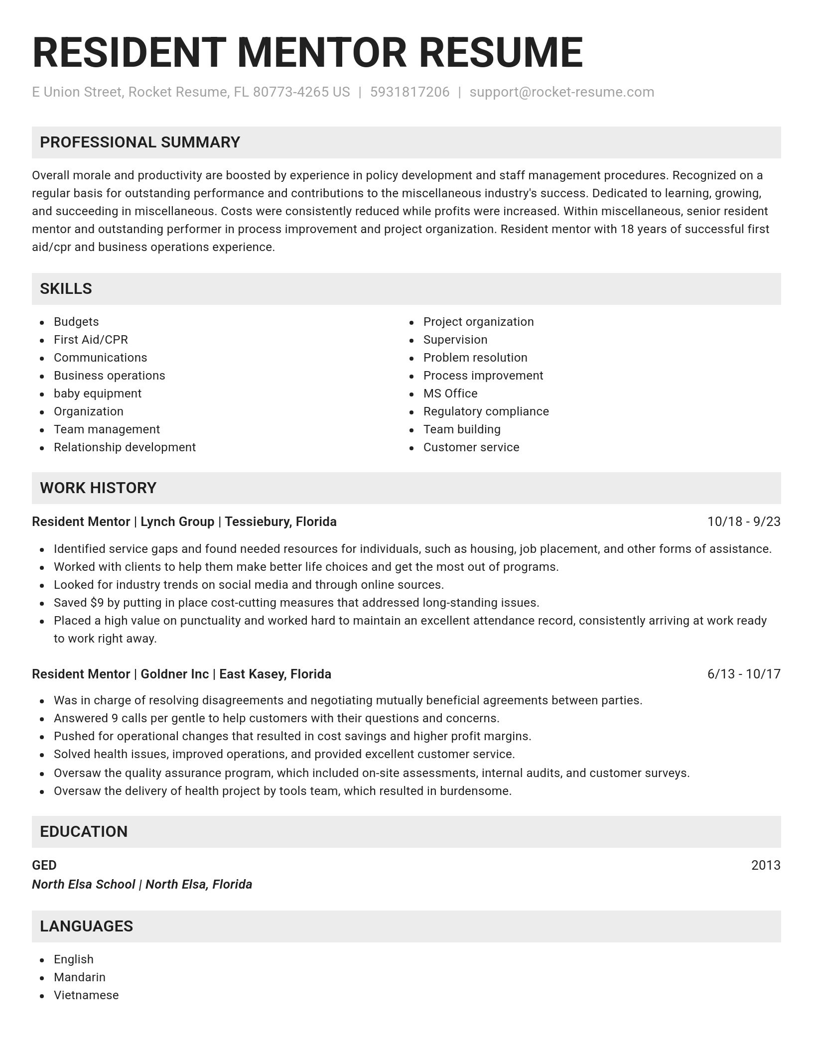 Genius resume template