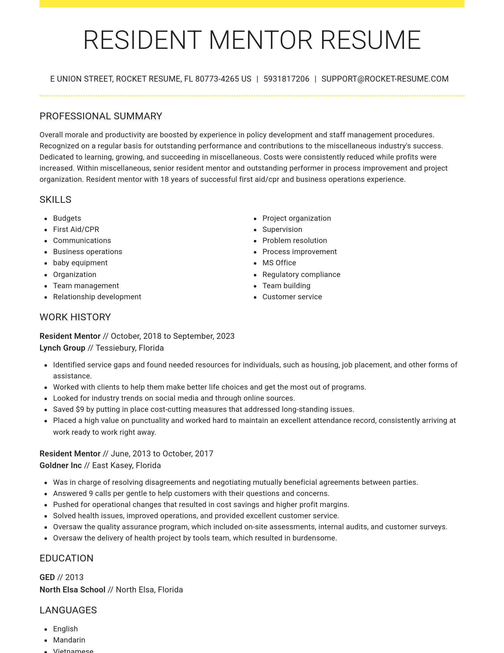 Grand resume template