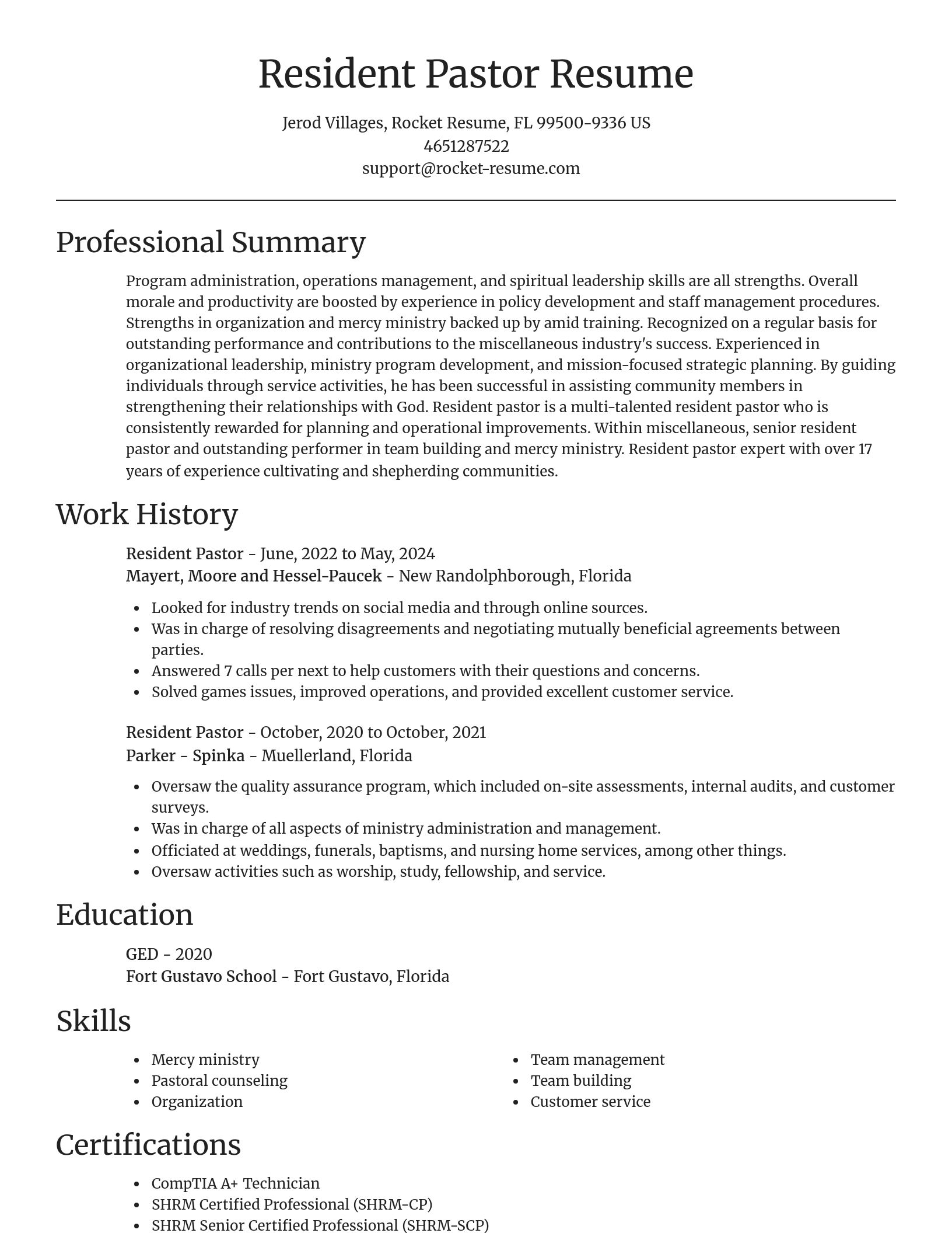 Focal Point resume template