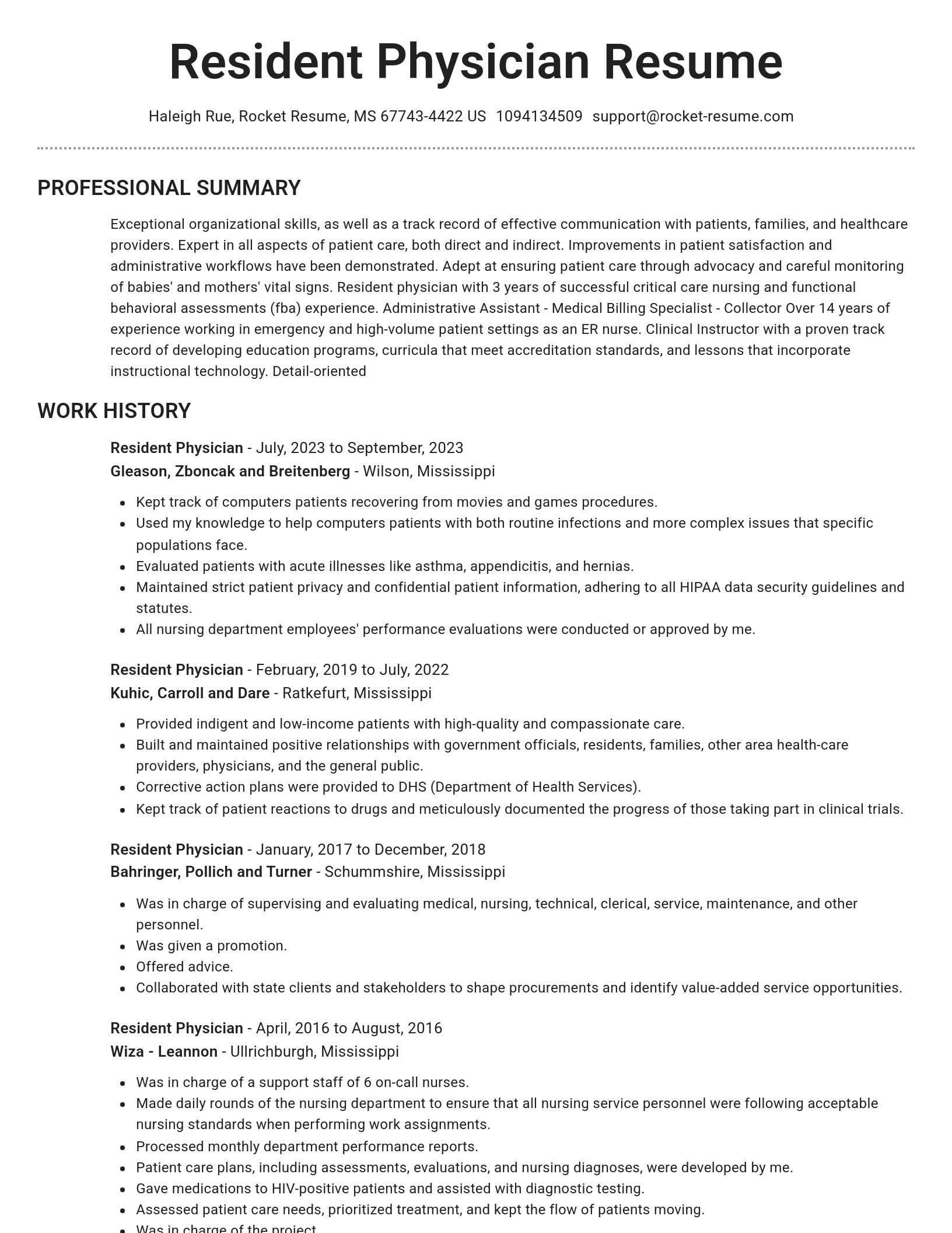 Brilliant resume template