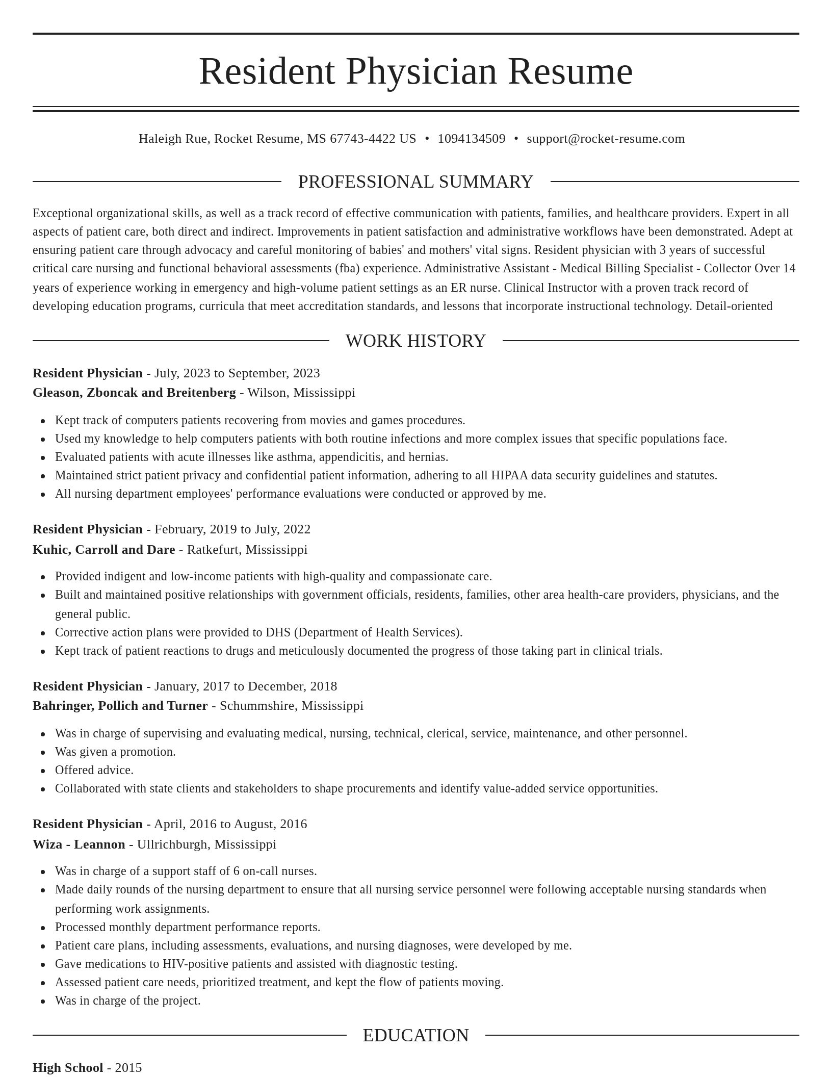 Elegant resume template