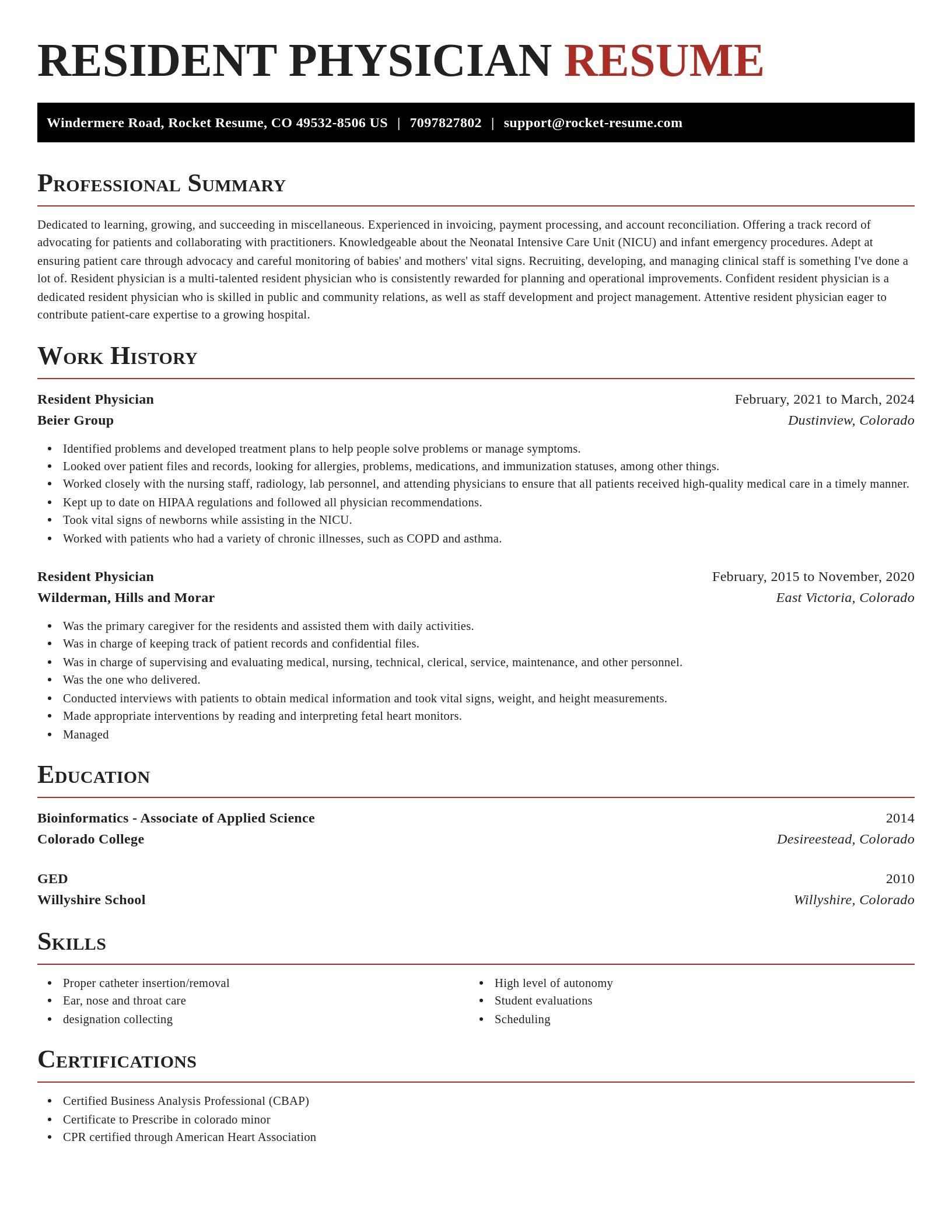 Exquisite resume template