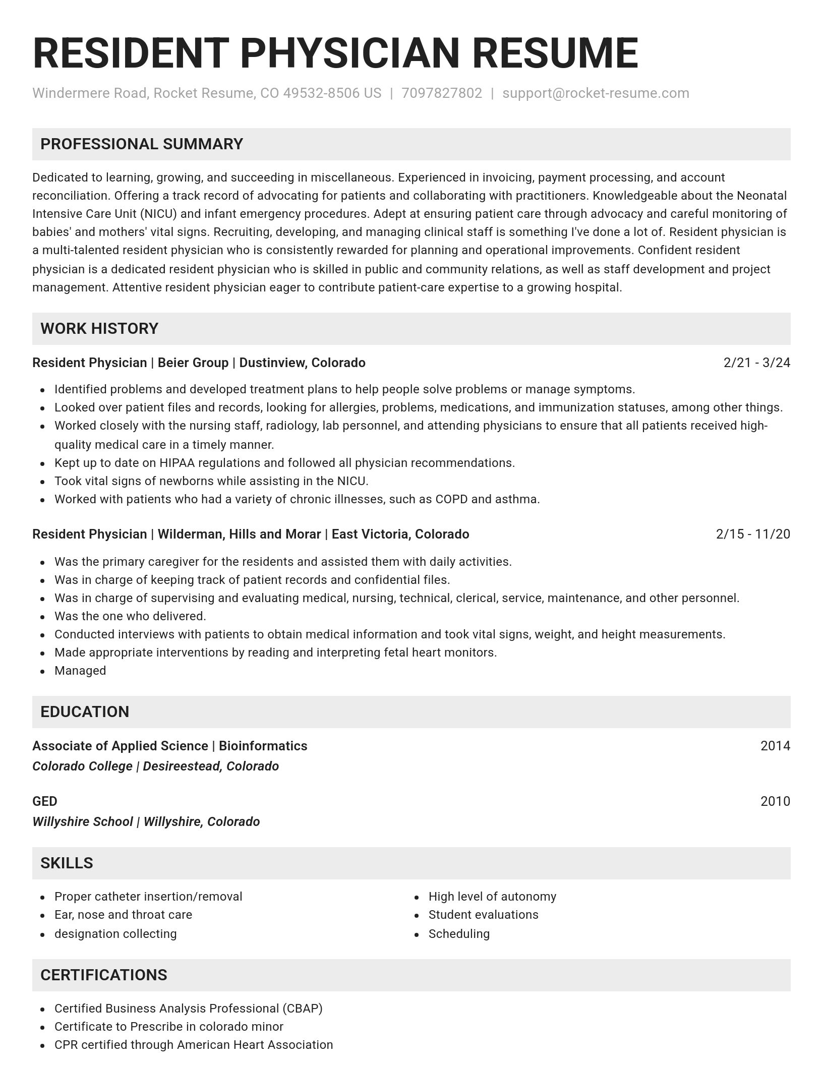 Genius resume template