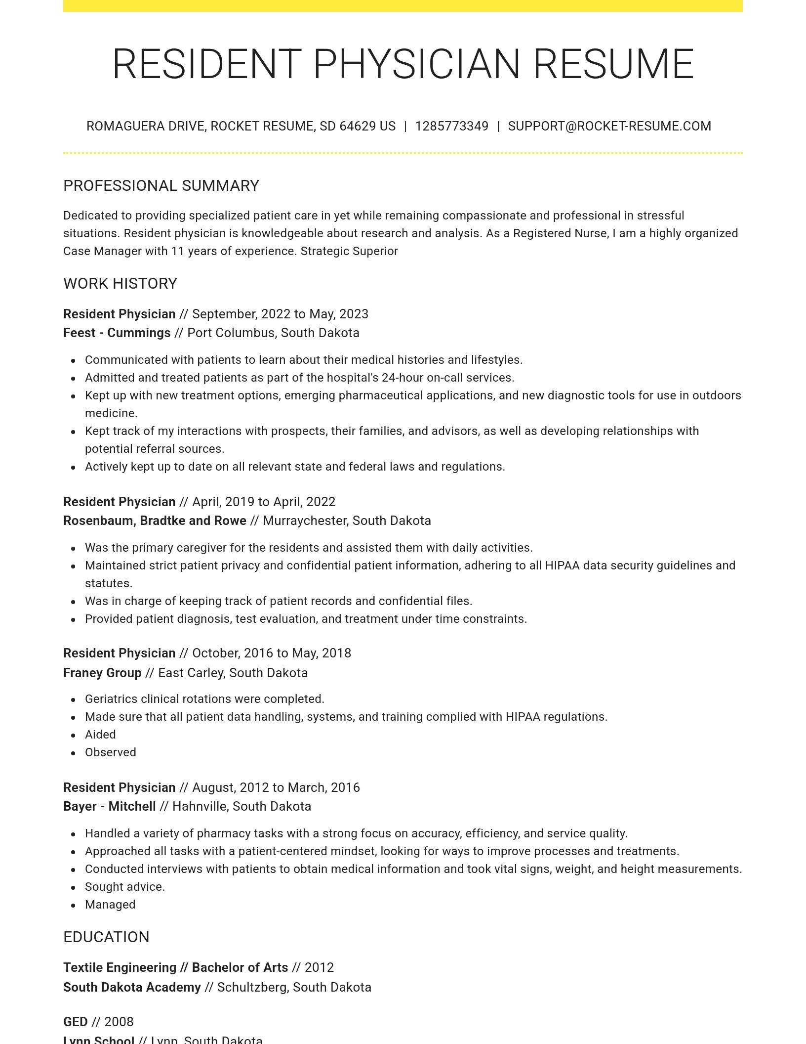 Grand resume template