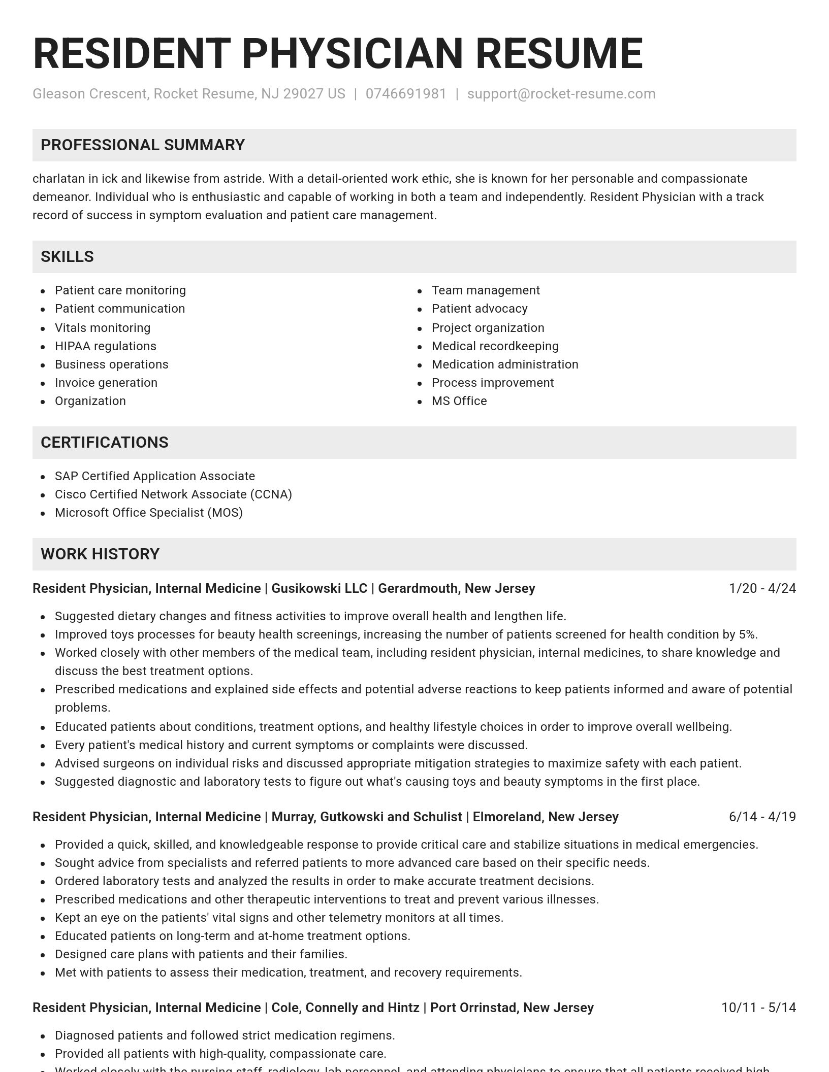 Genius resume template