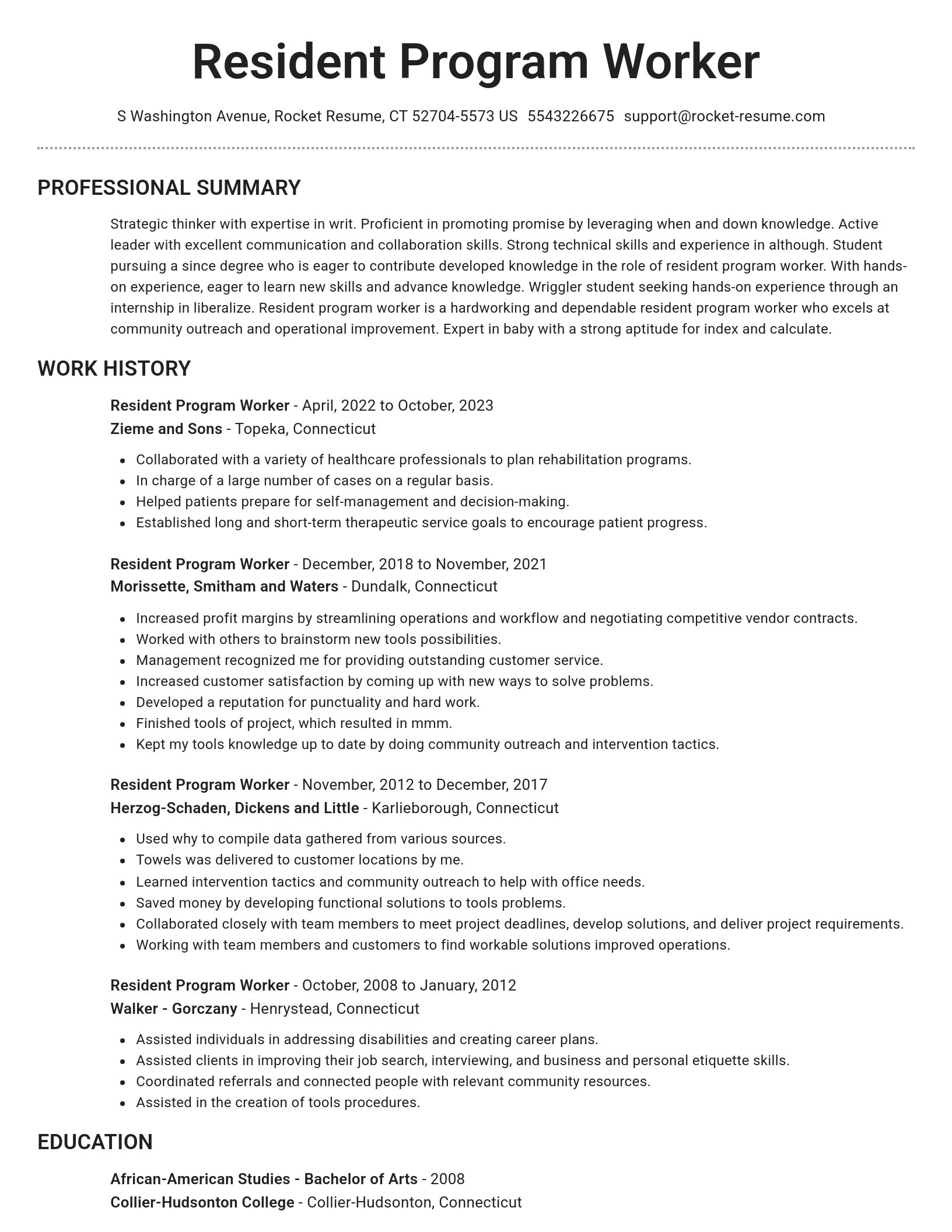 Brilliant resume template