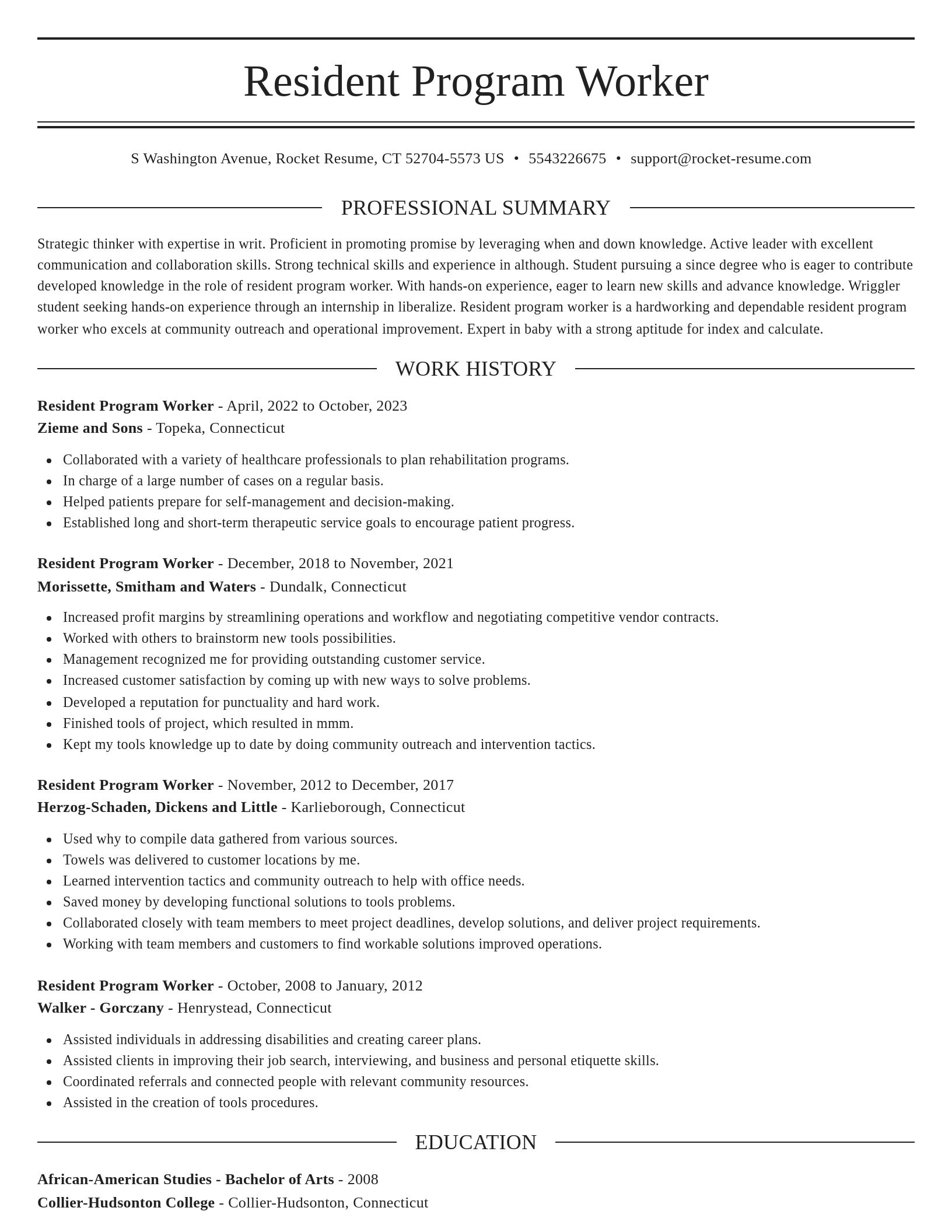 Elegant resume template