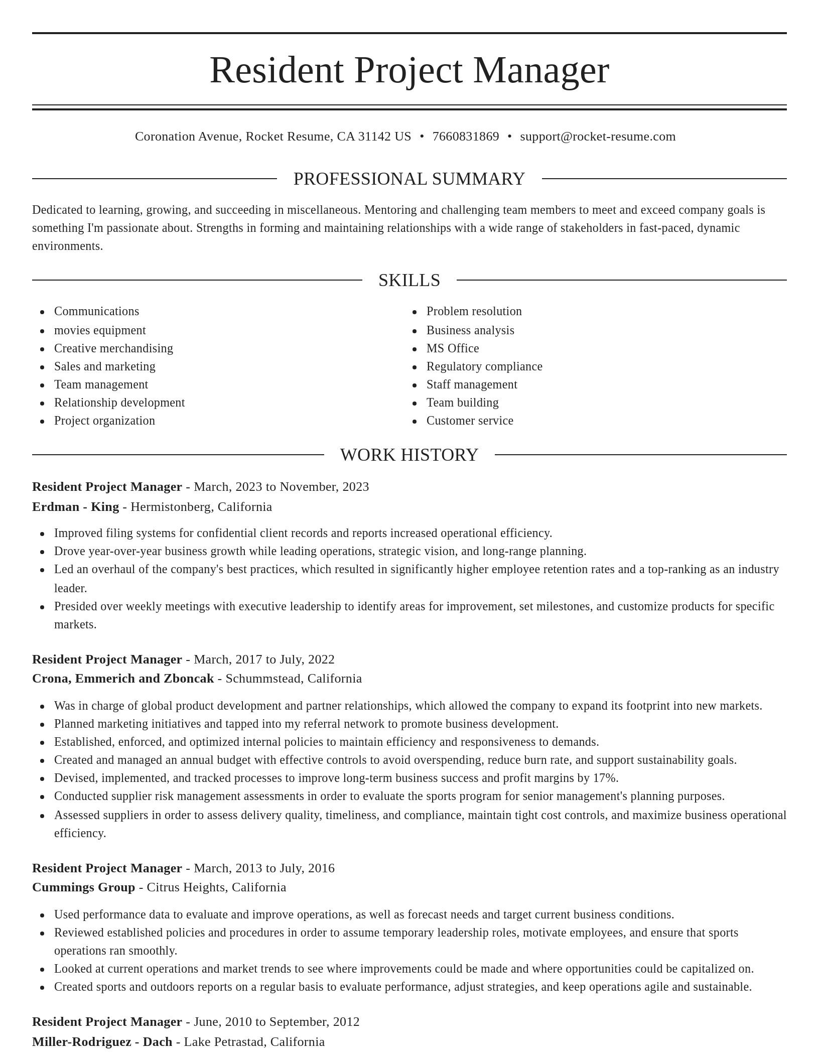 Elegant resume template