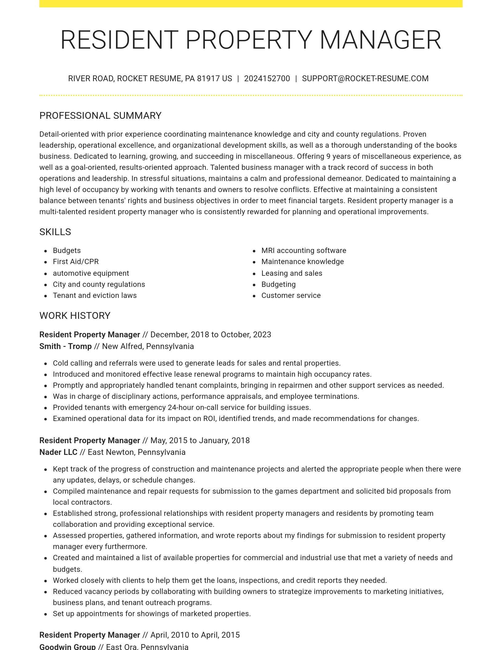 Grand resume template