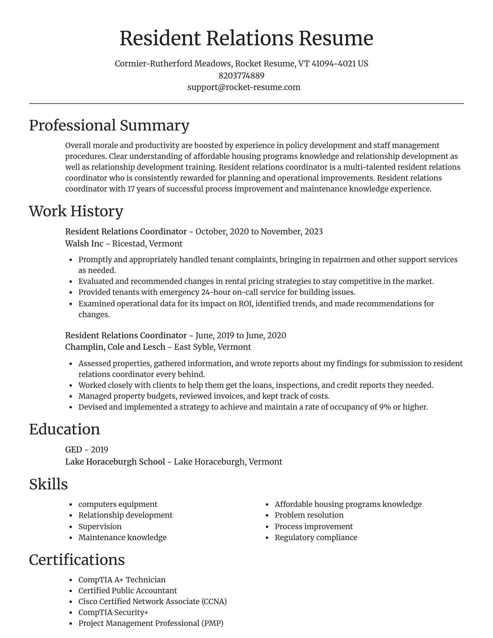 Focal Point resume template