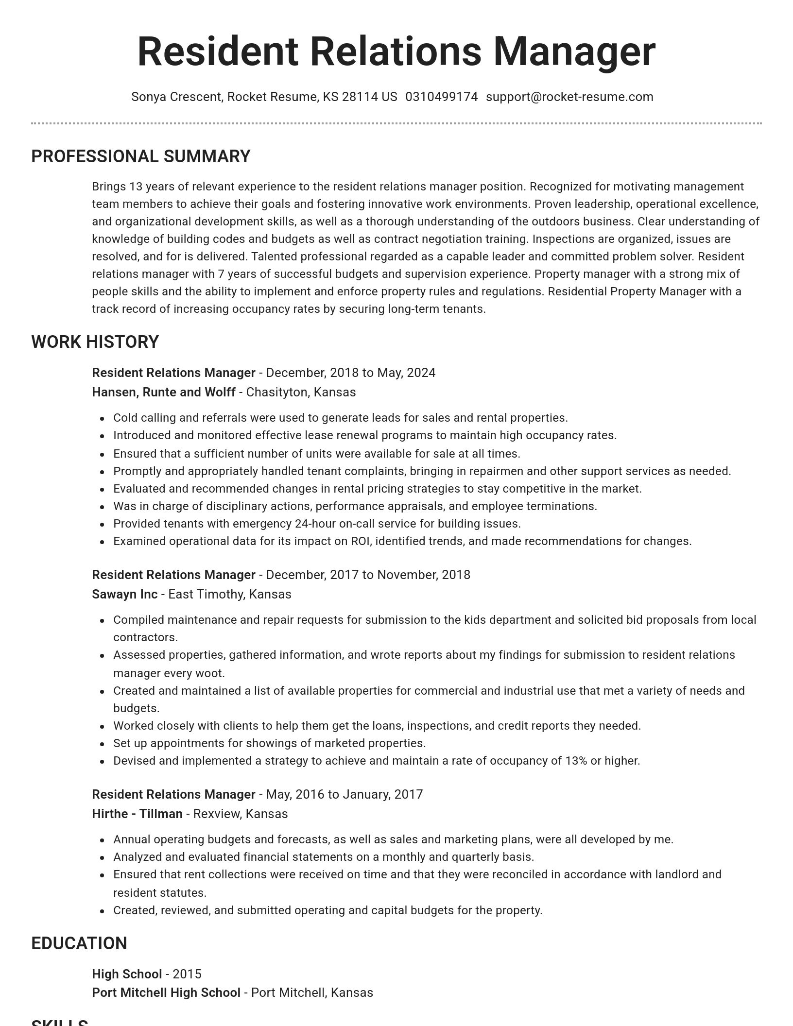 Brilliant resume template