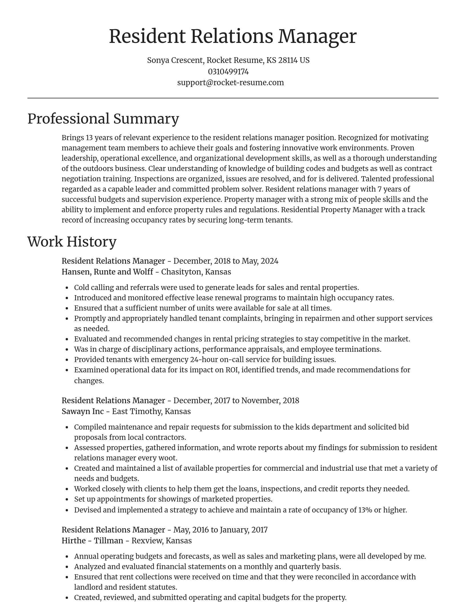 Focal Point resume template
