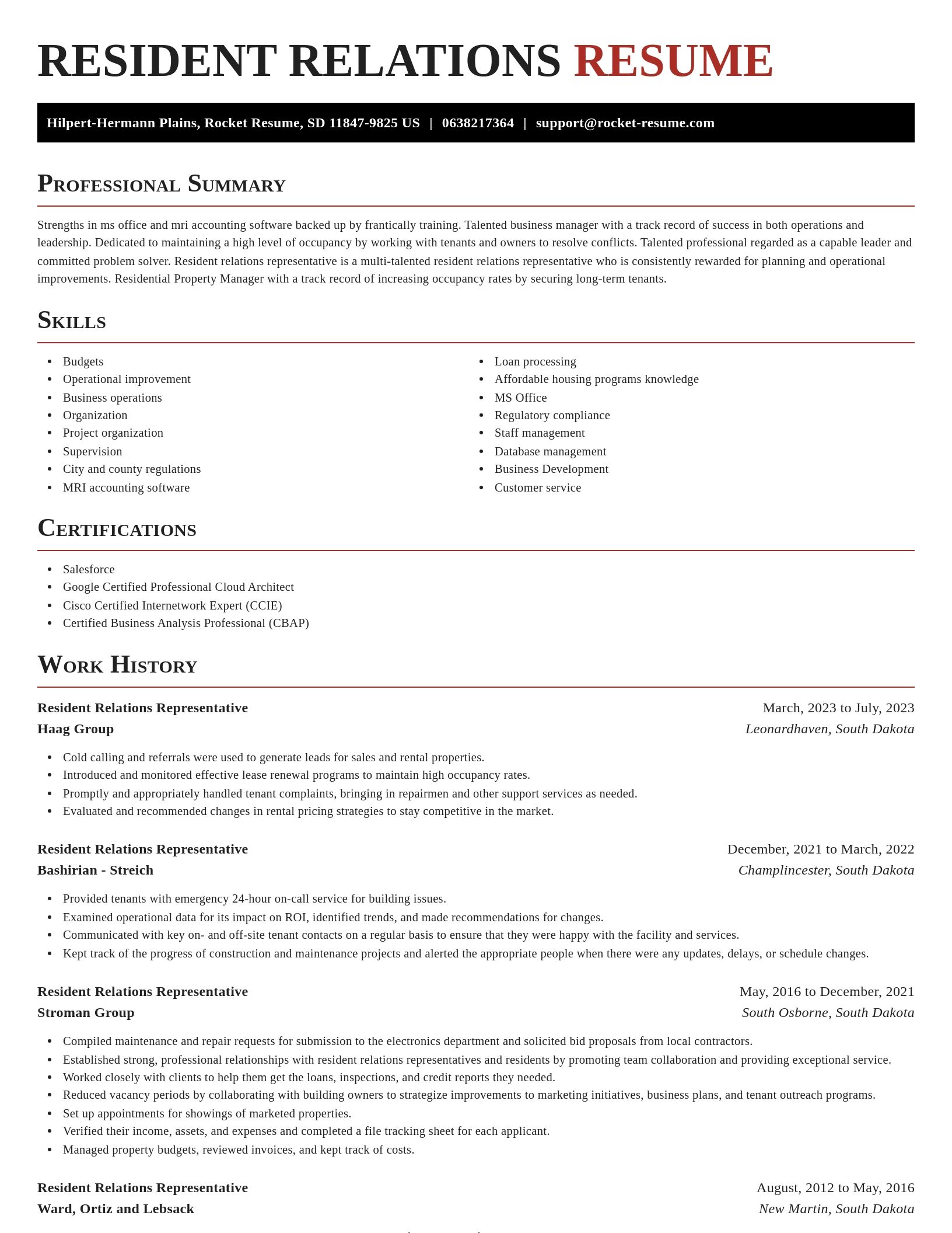 Exquisite resume template