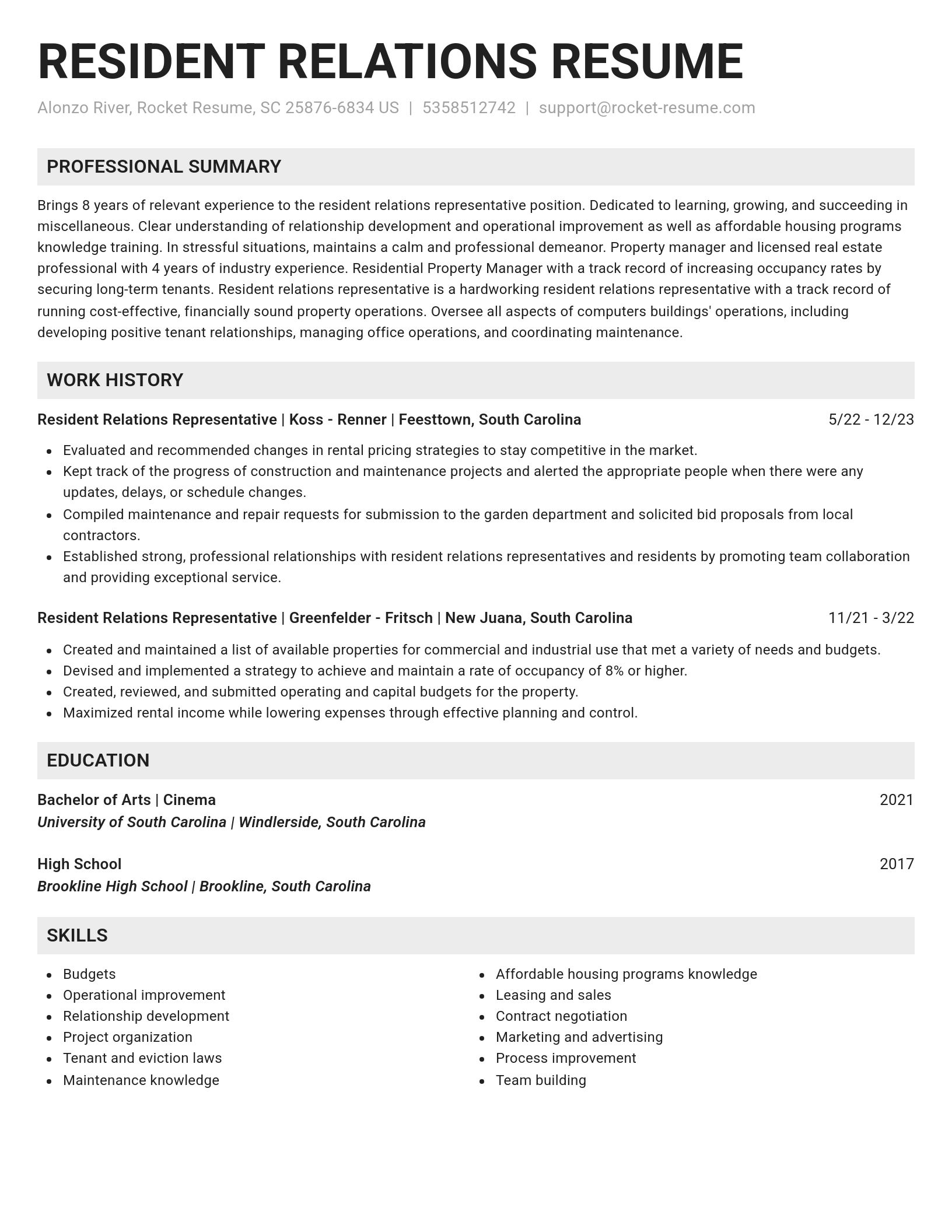 Genius resume template