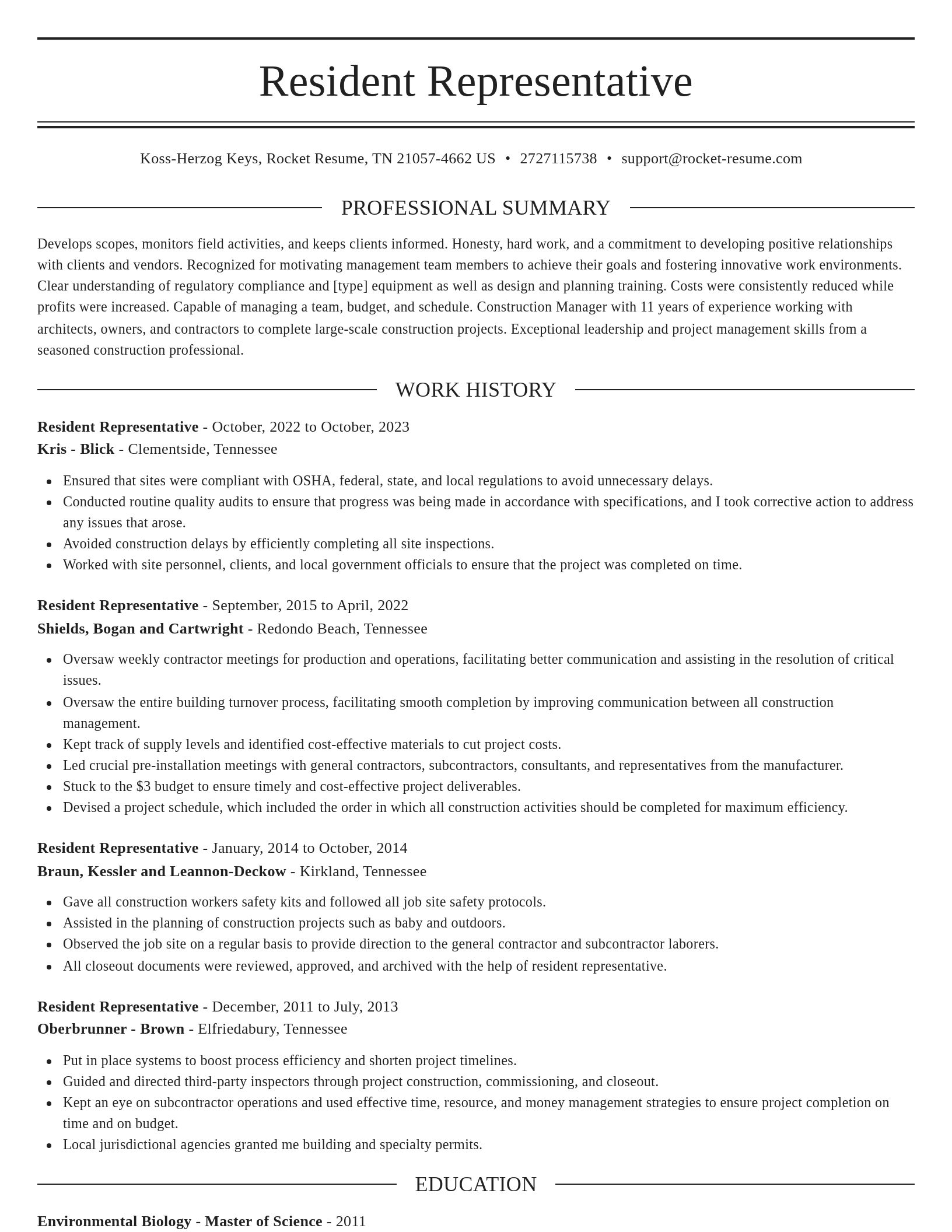 Elegant resume template