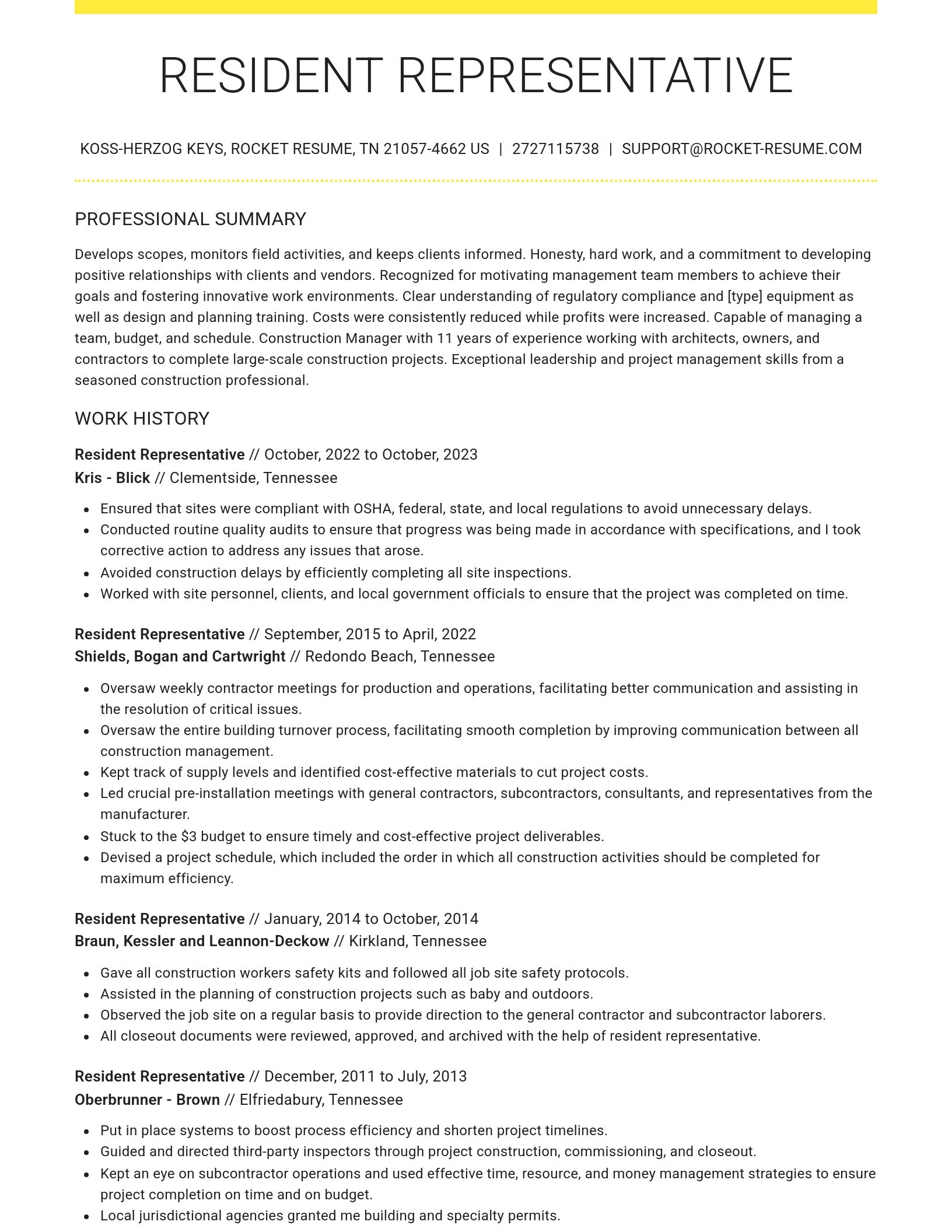 Grand resume template