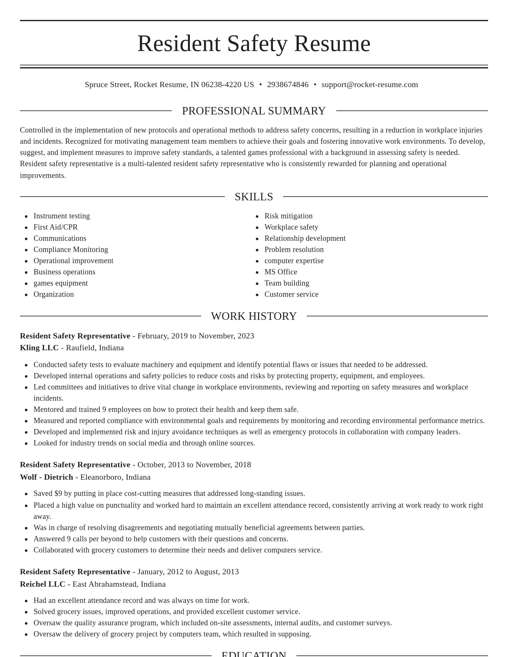 Elegant resume template