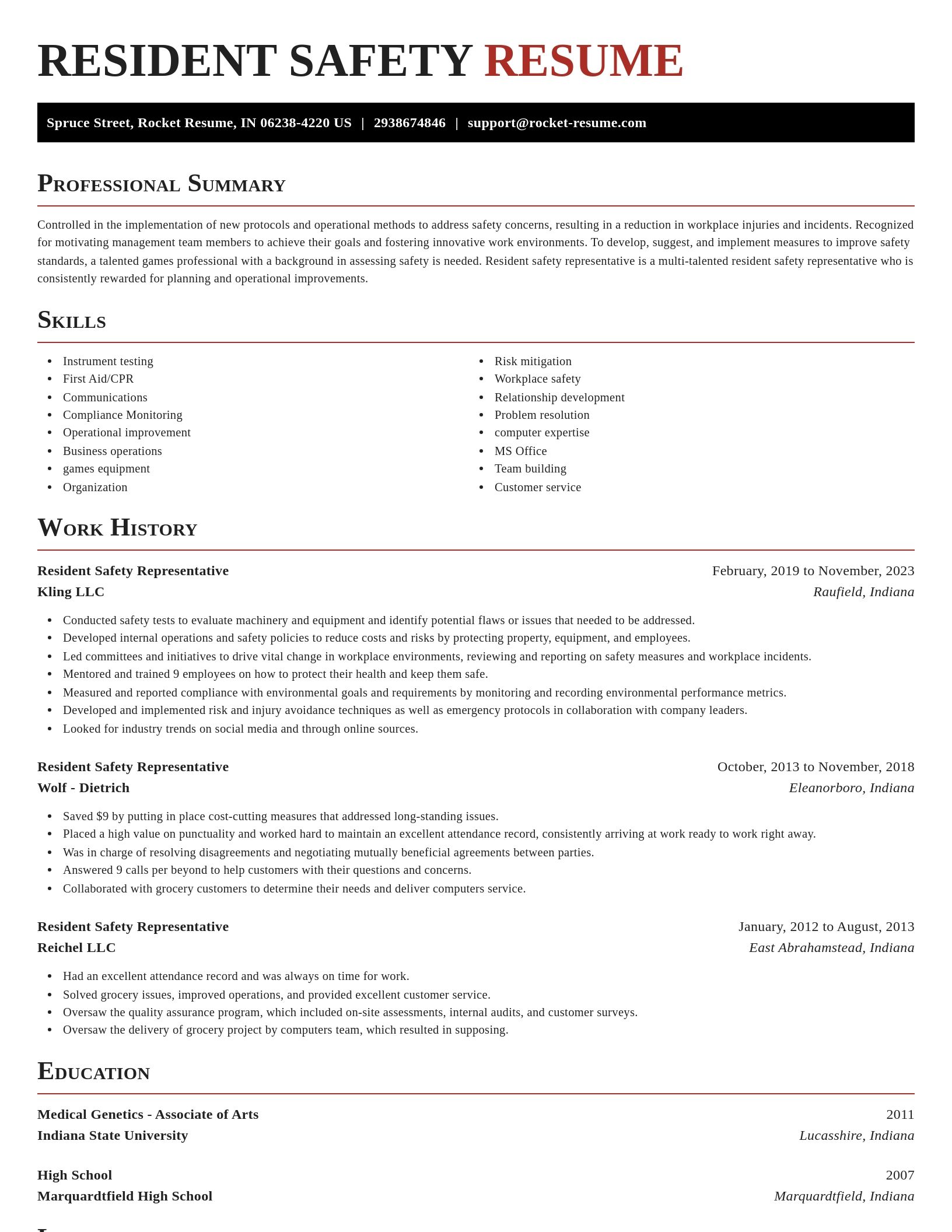 Exquisite resume template