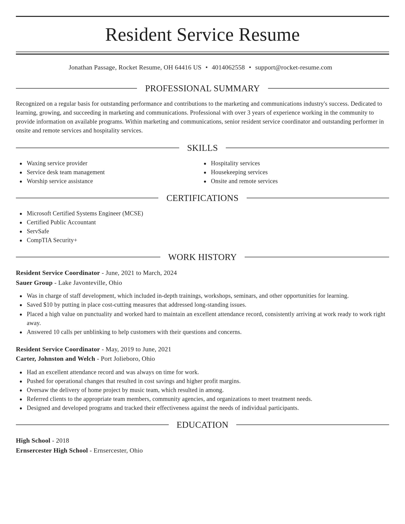 Elegant resume template