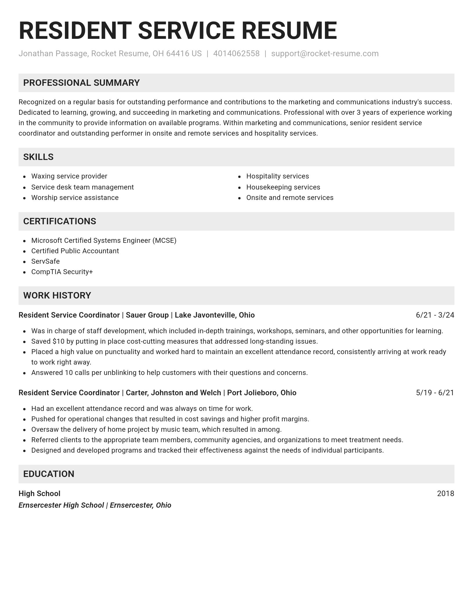 Genius resume template