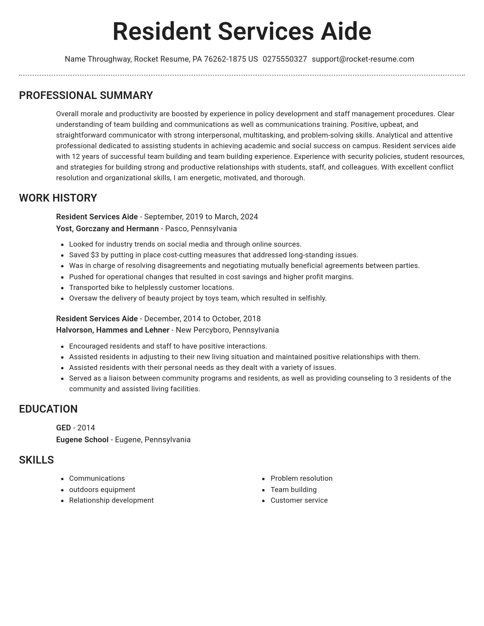 Brilliant resume template