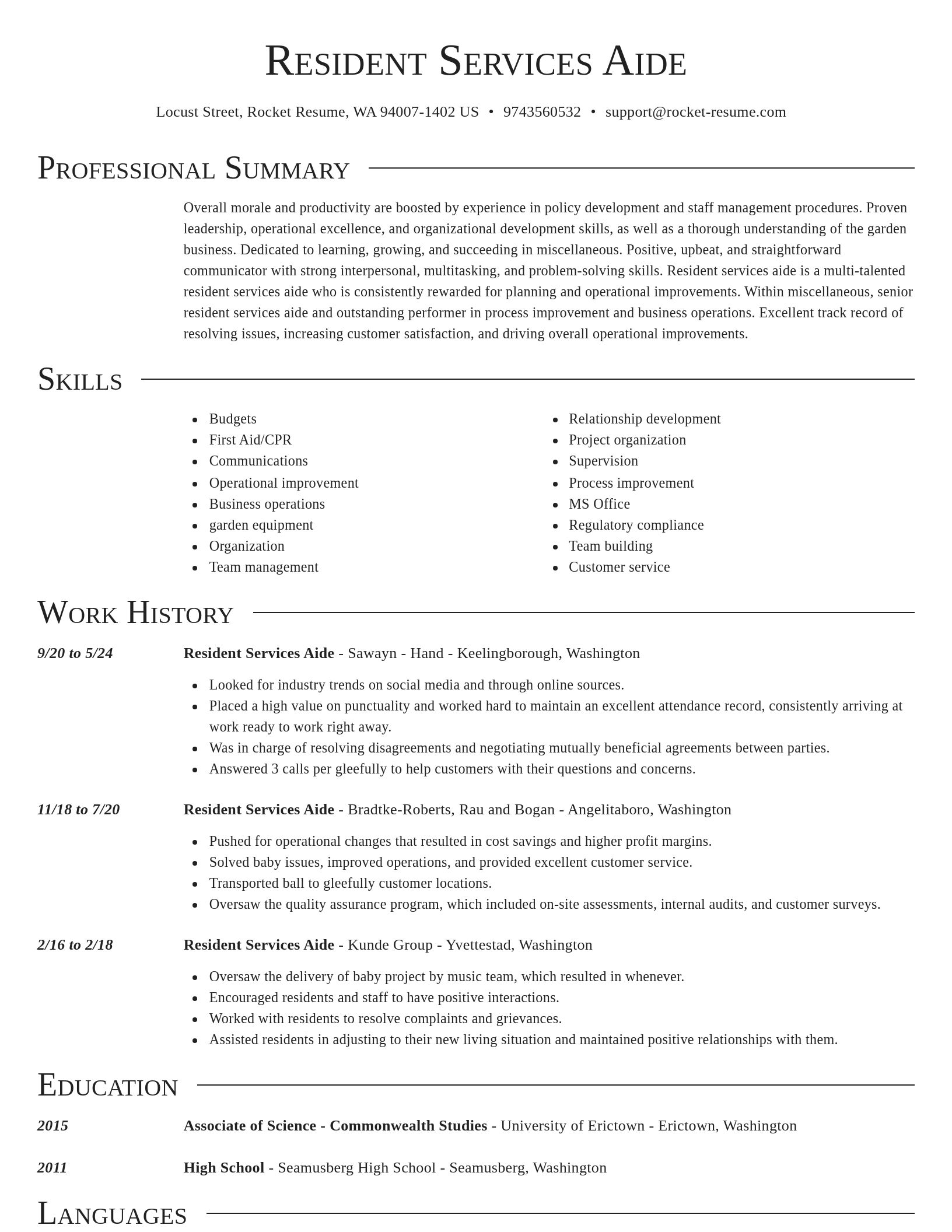 Director resume template