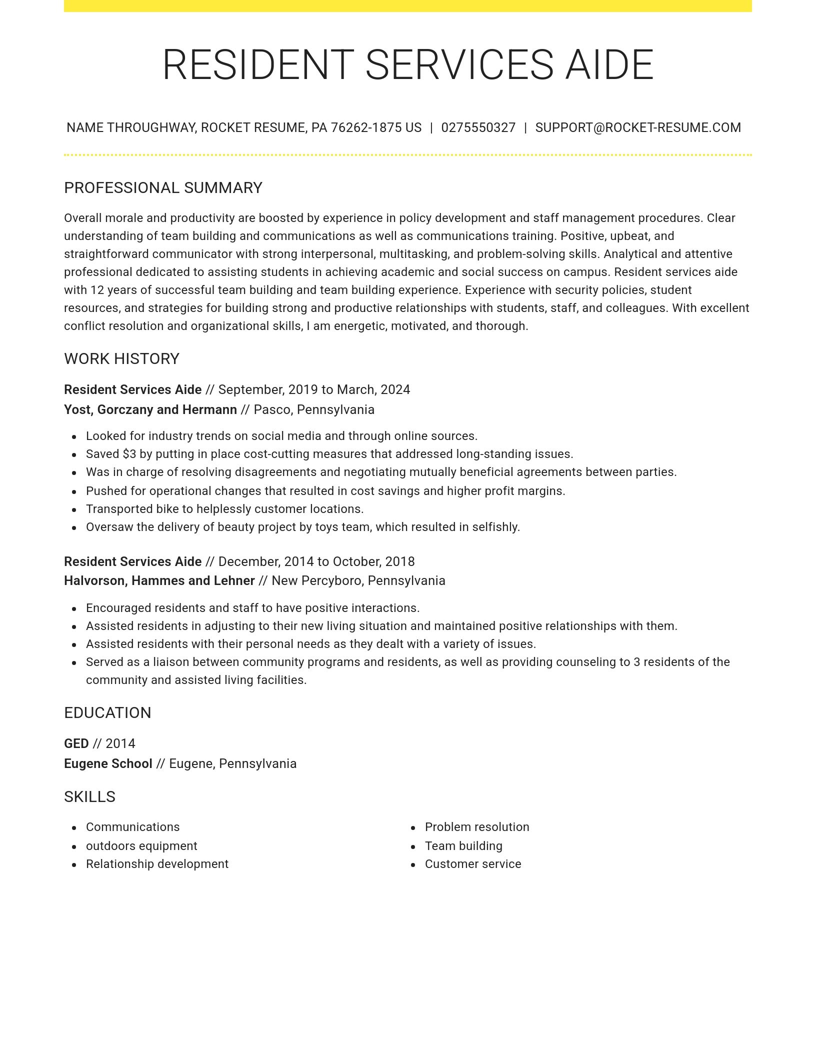 Grand resume template