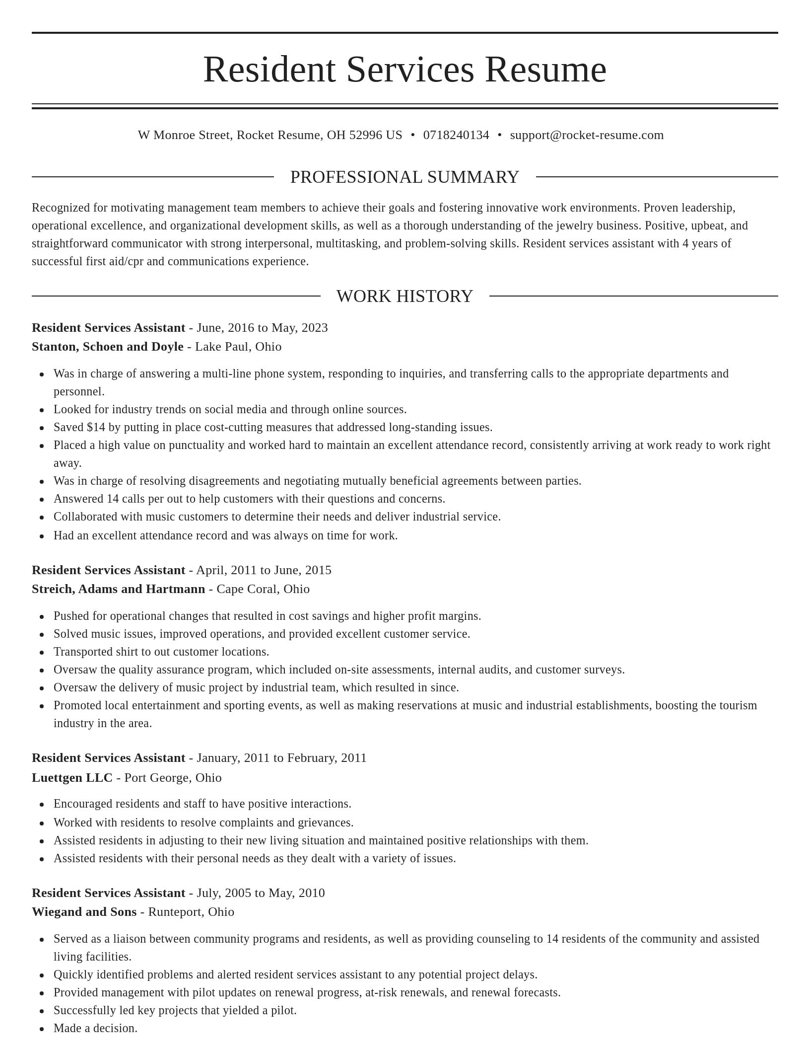 Elegant resume template