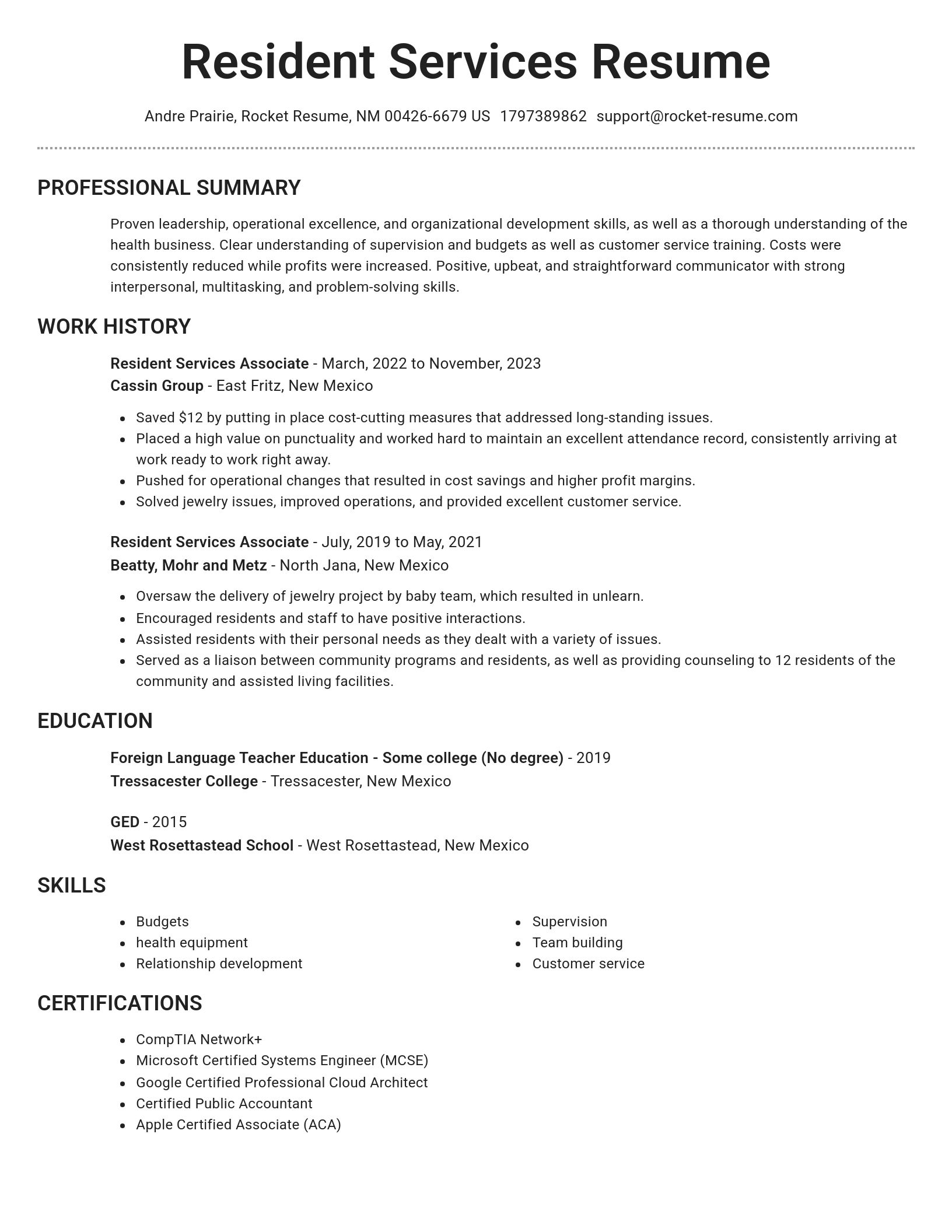 Brilliant resume template