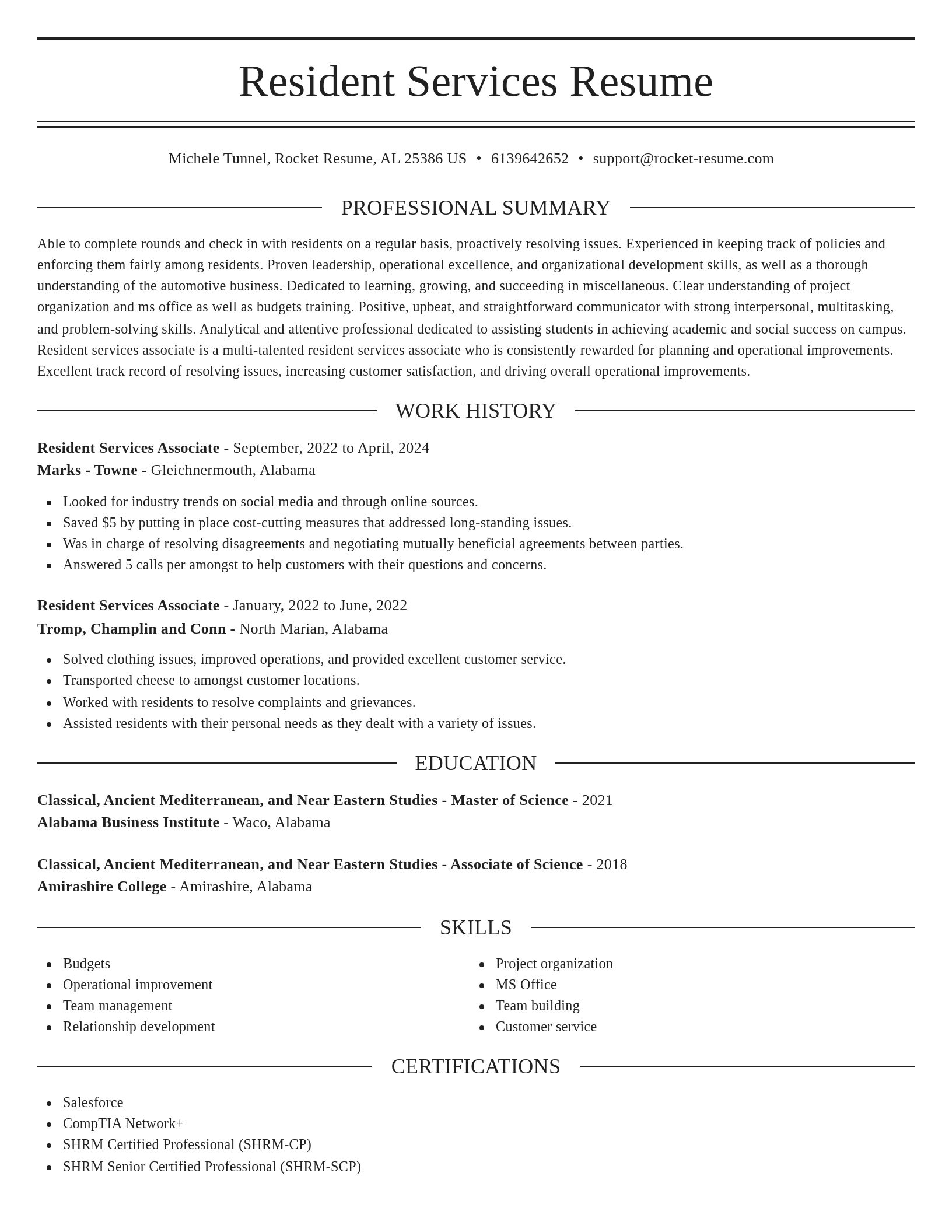 Elegant resume template