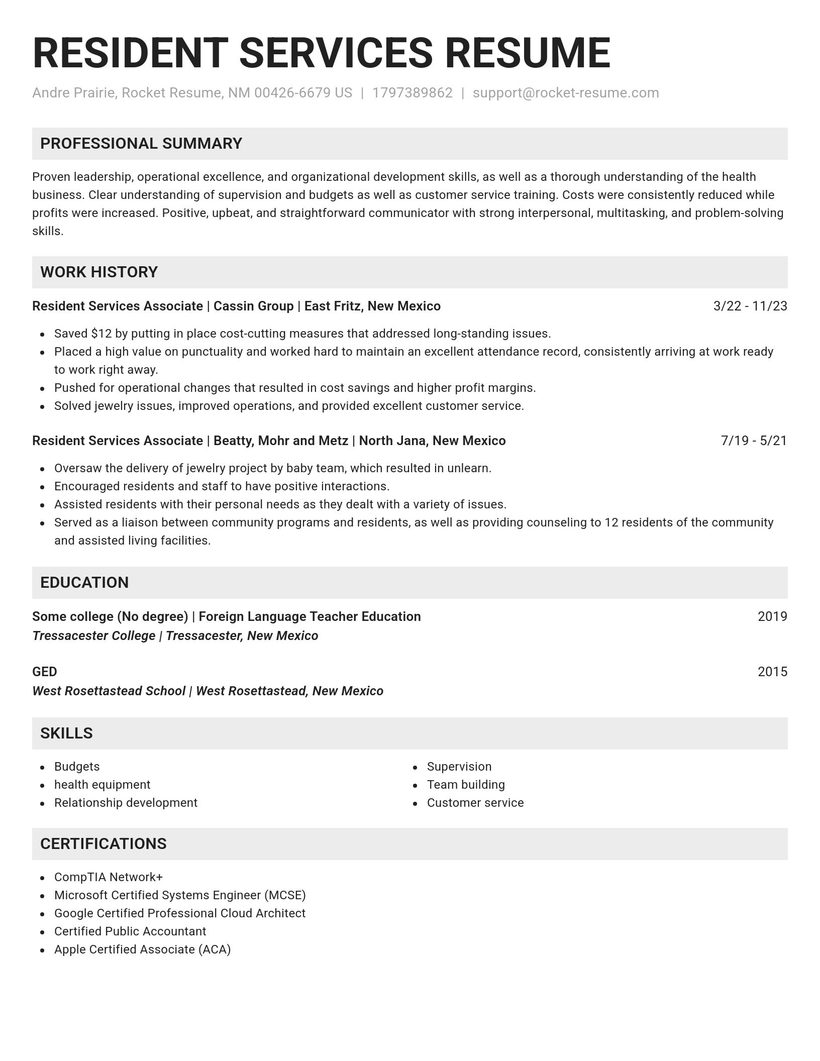Genius resume template