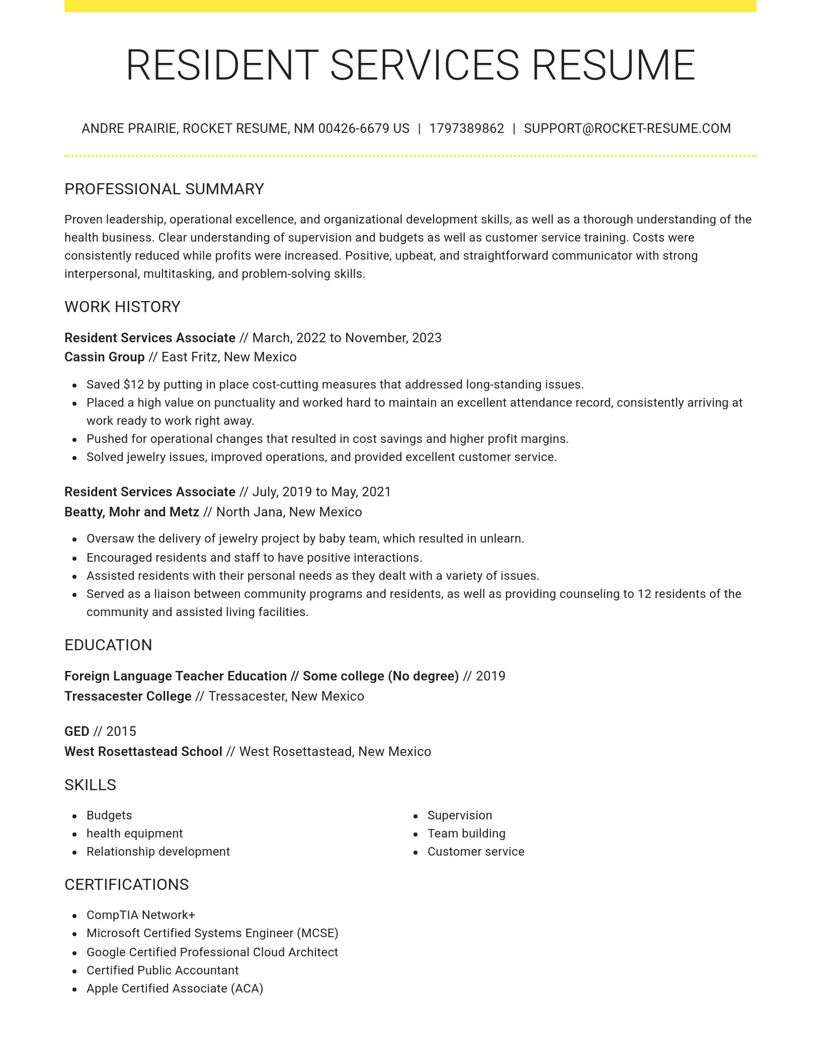 Grand resume template