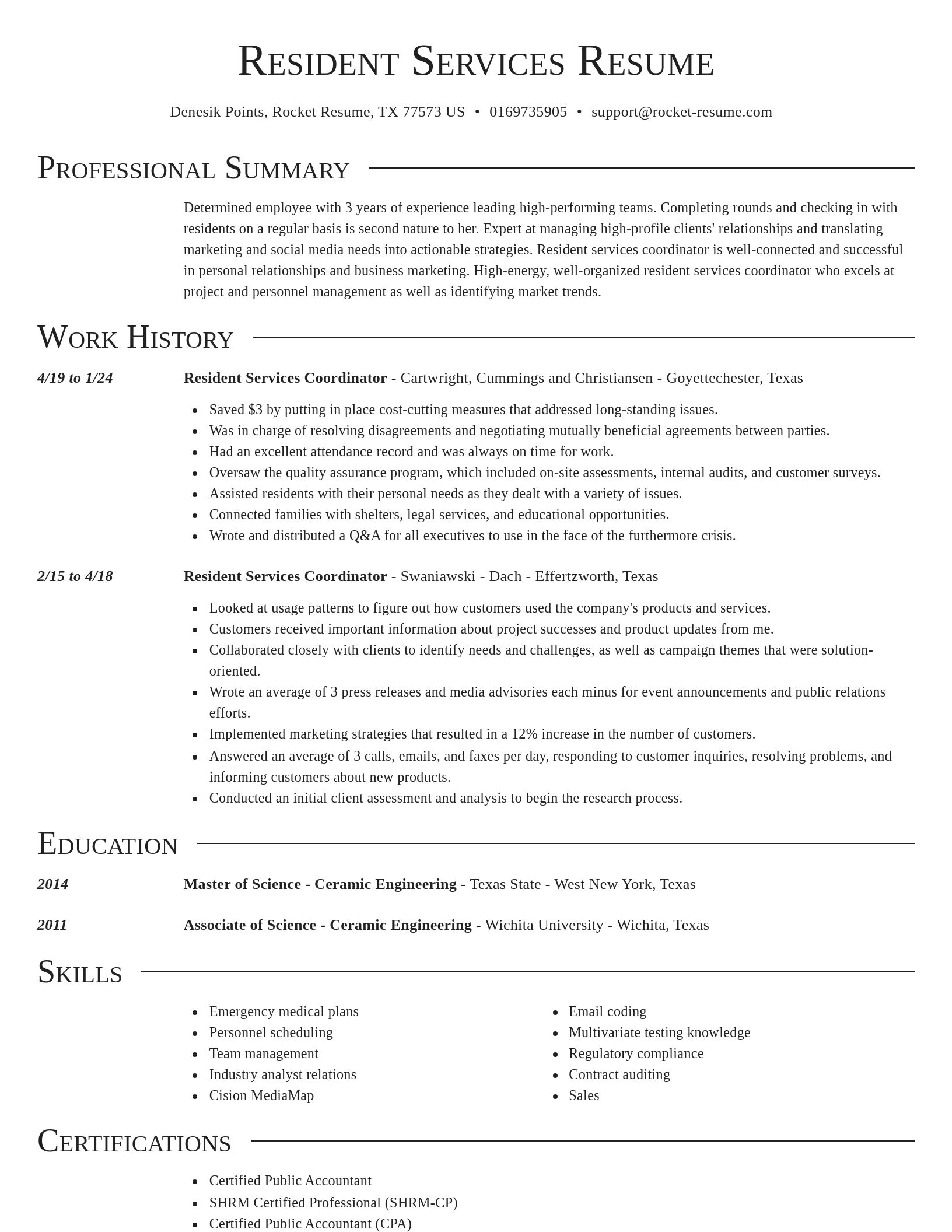Director resume template