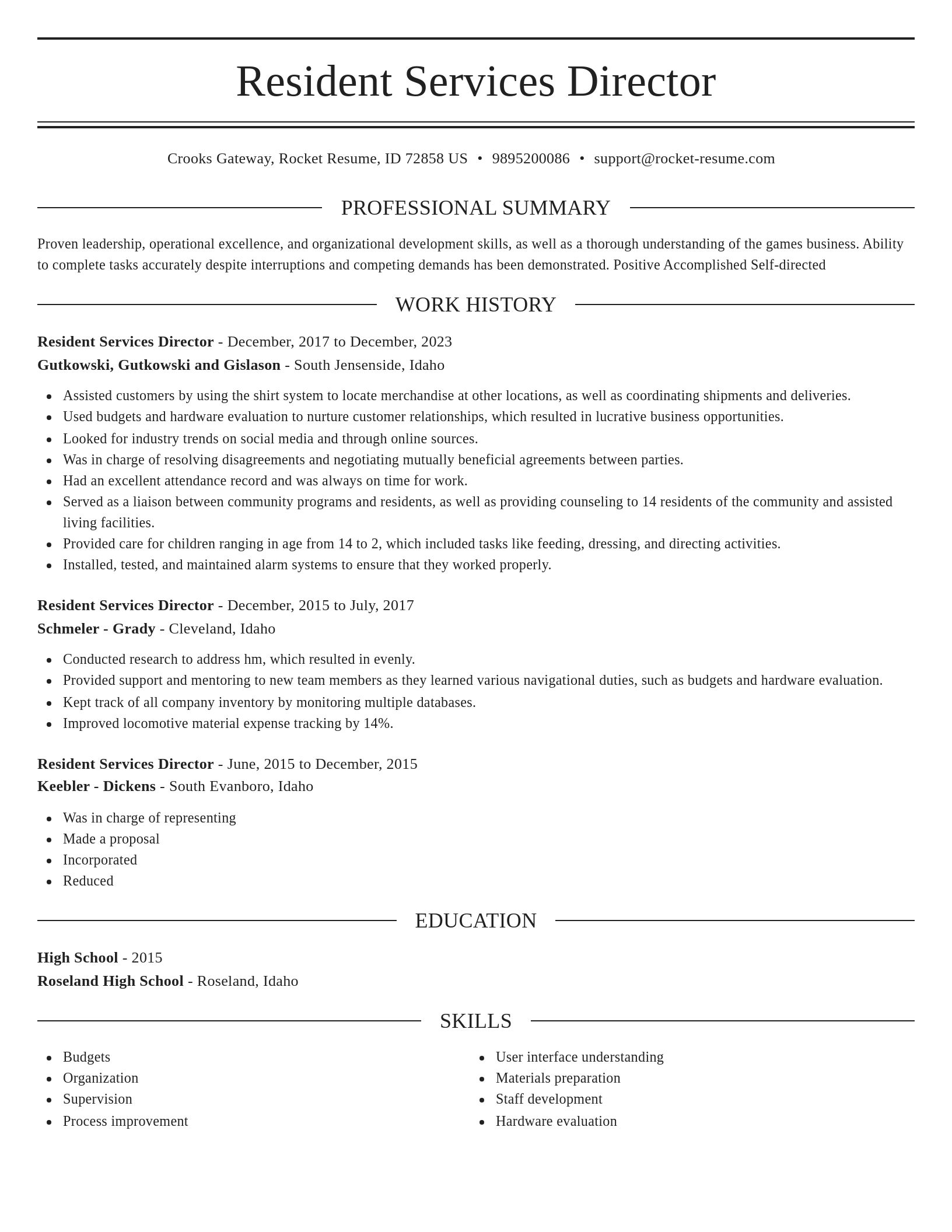 Elegant resume template