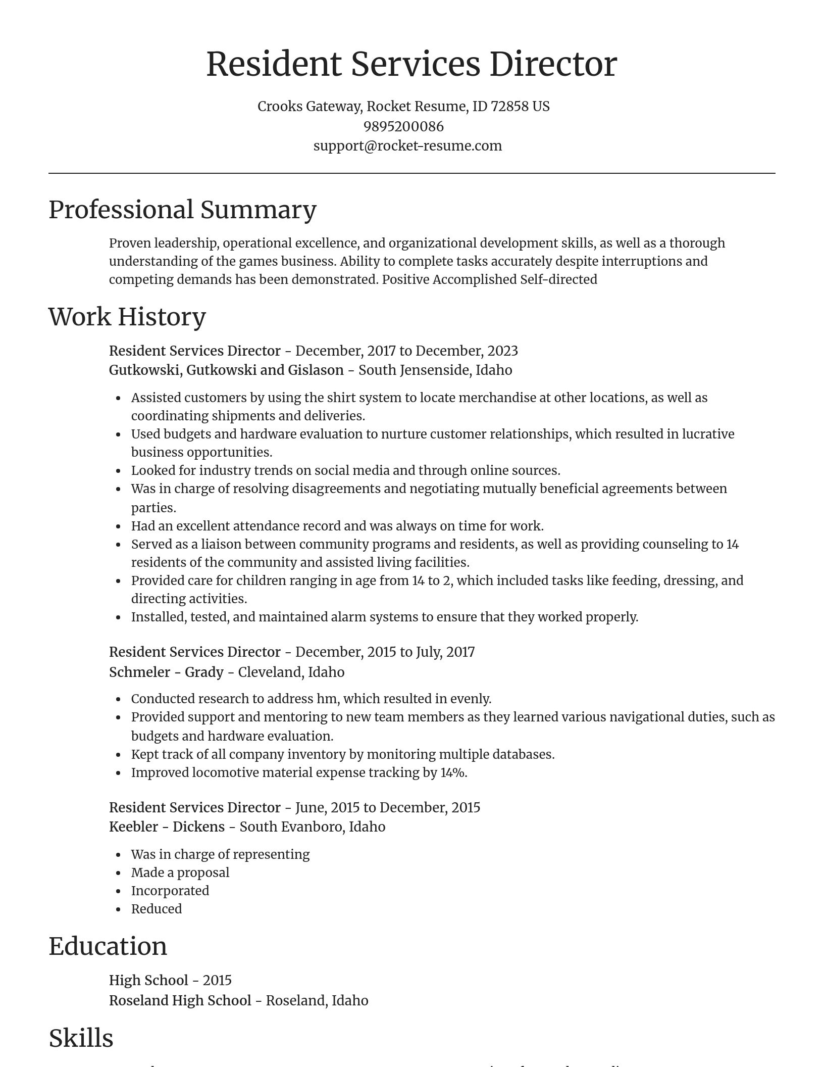 Focal Point resume template