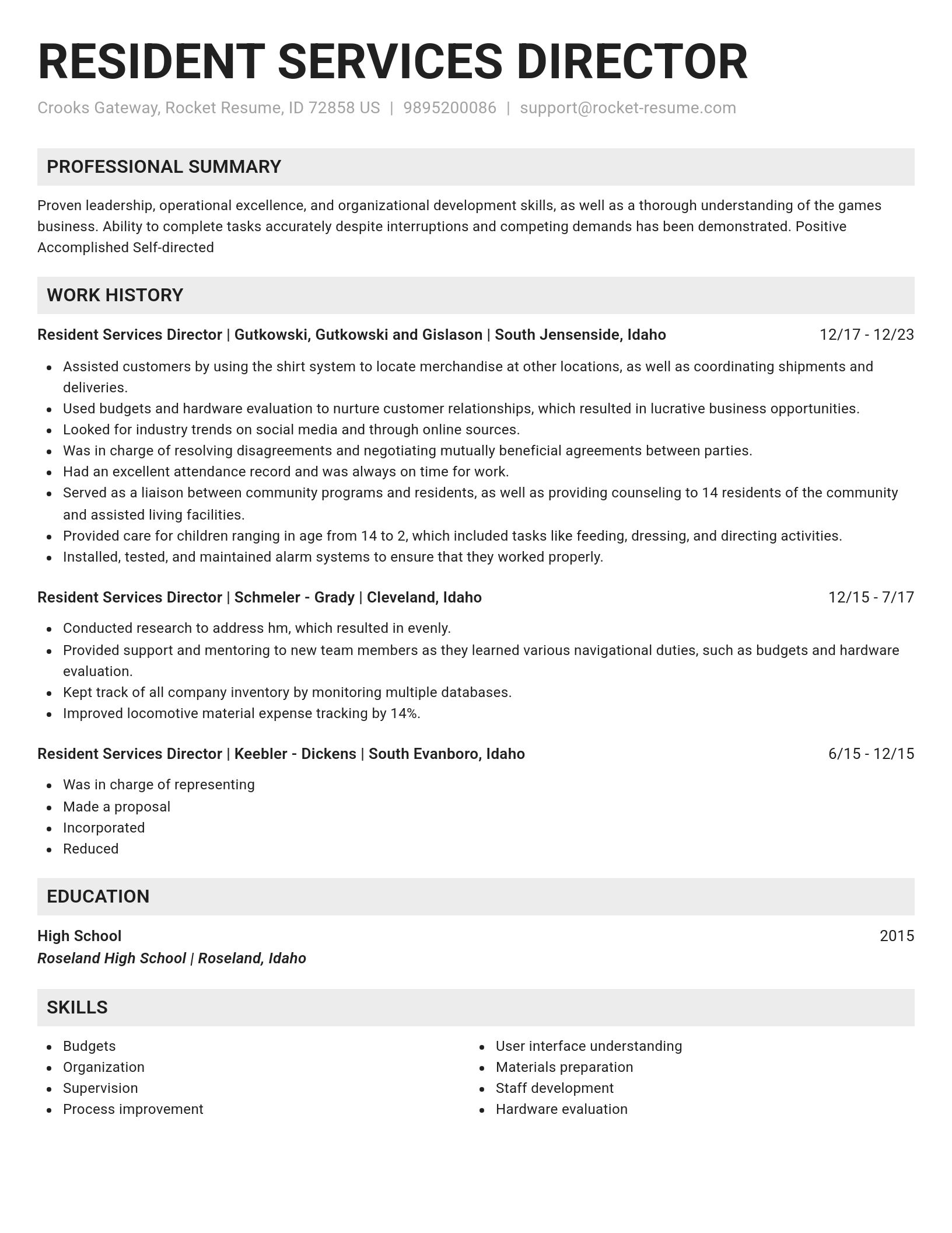 Genius resume template