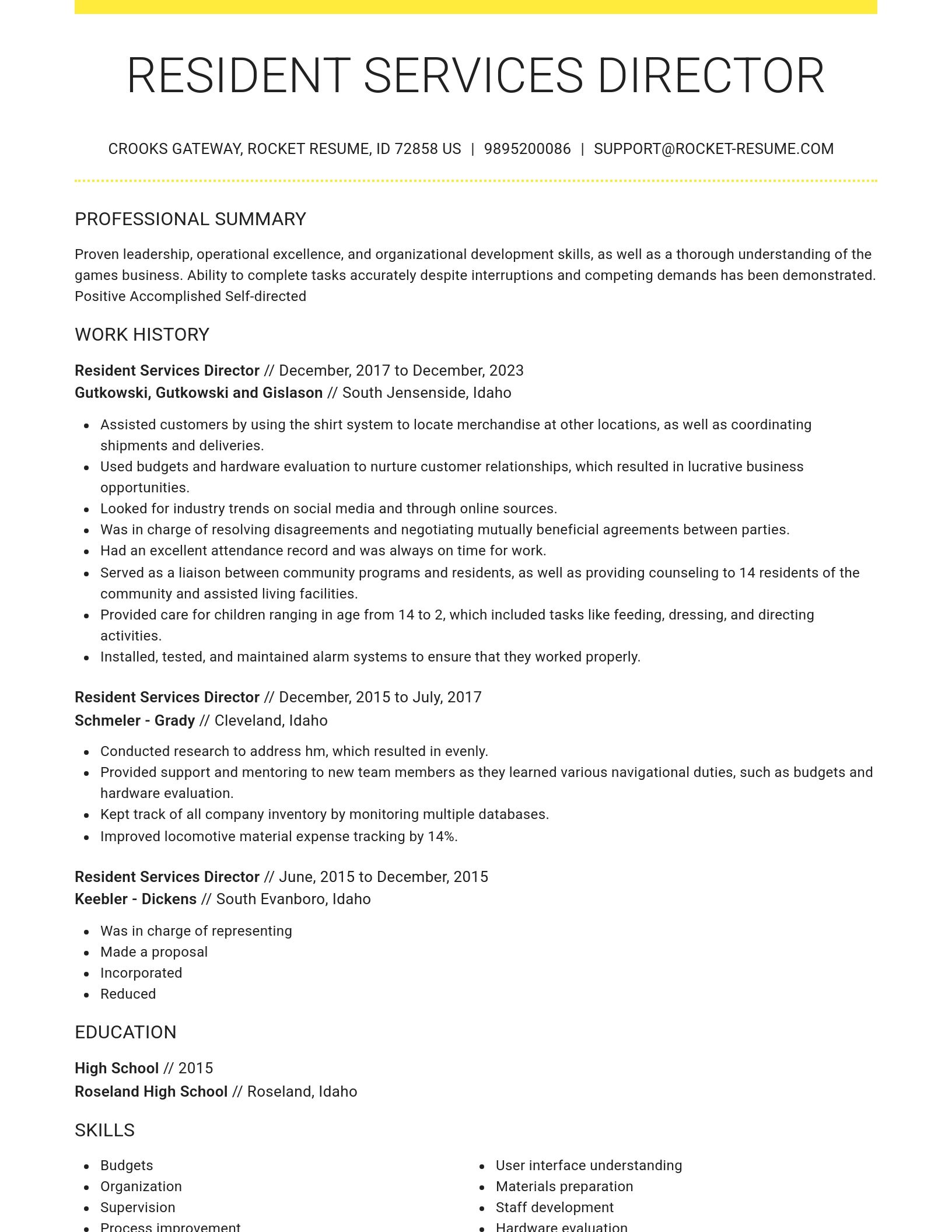 Grand resume template