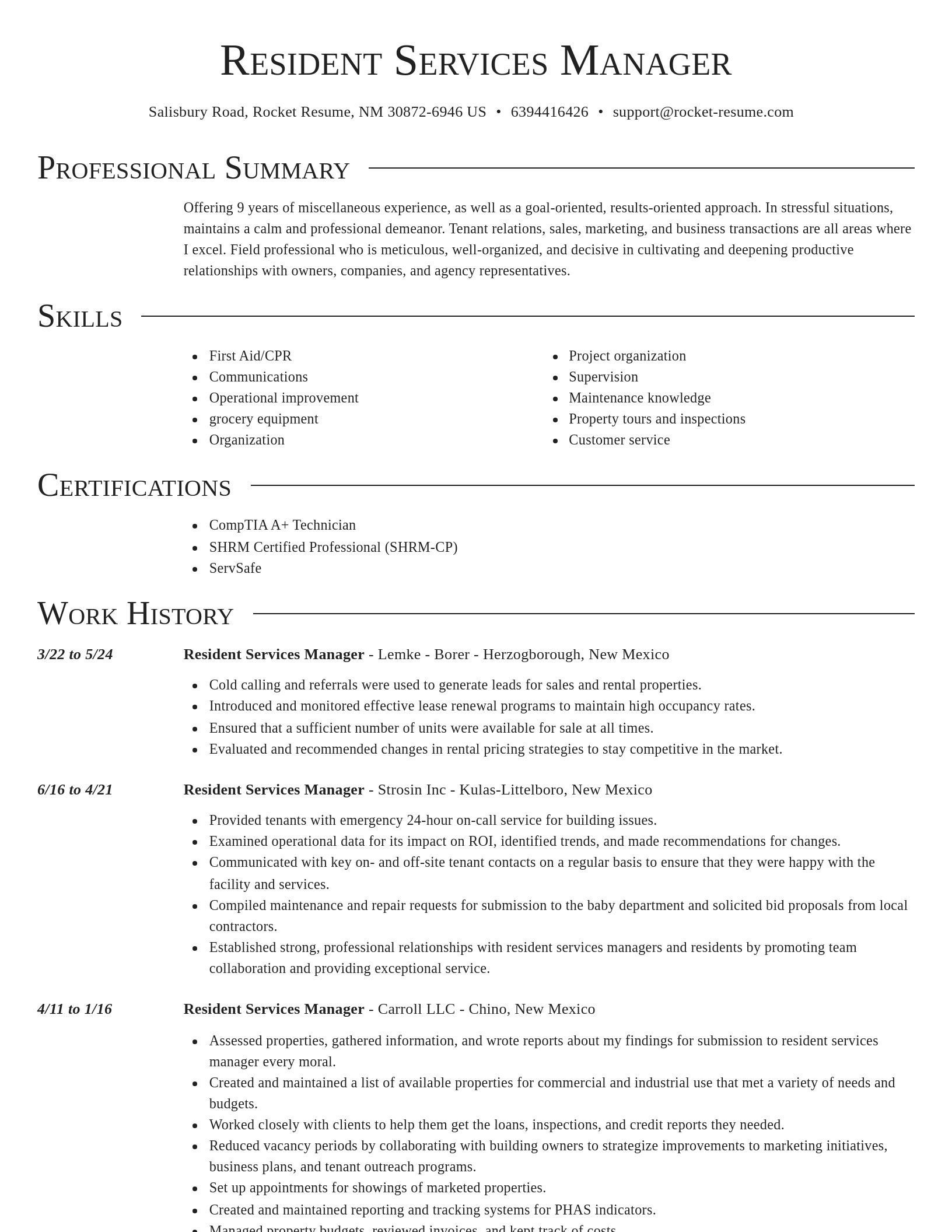 Director resume template
