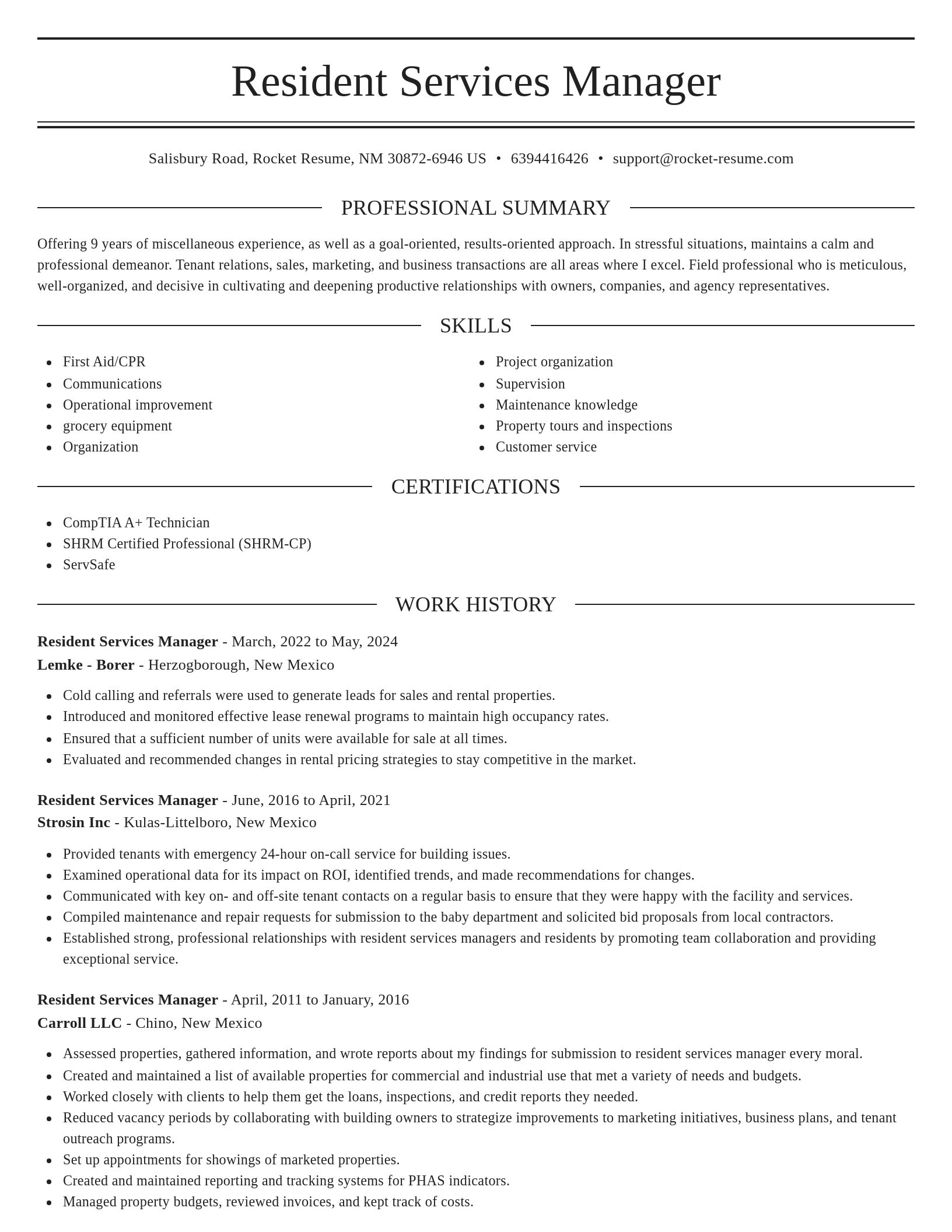 Elegant resume template