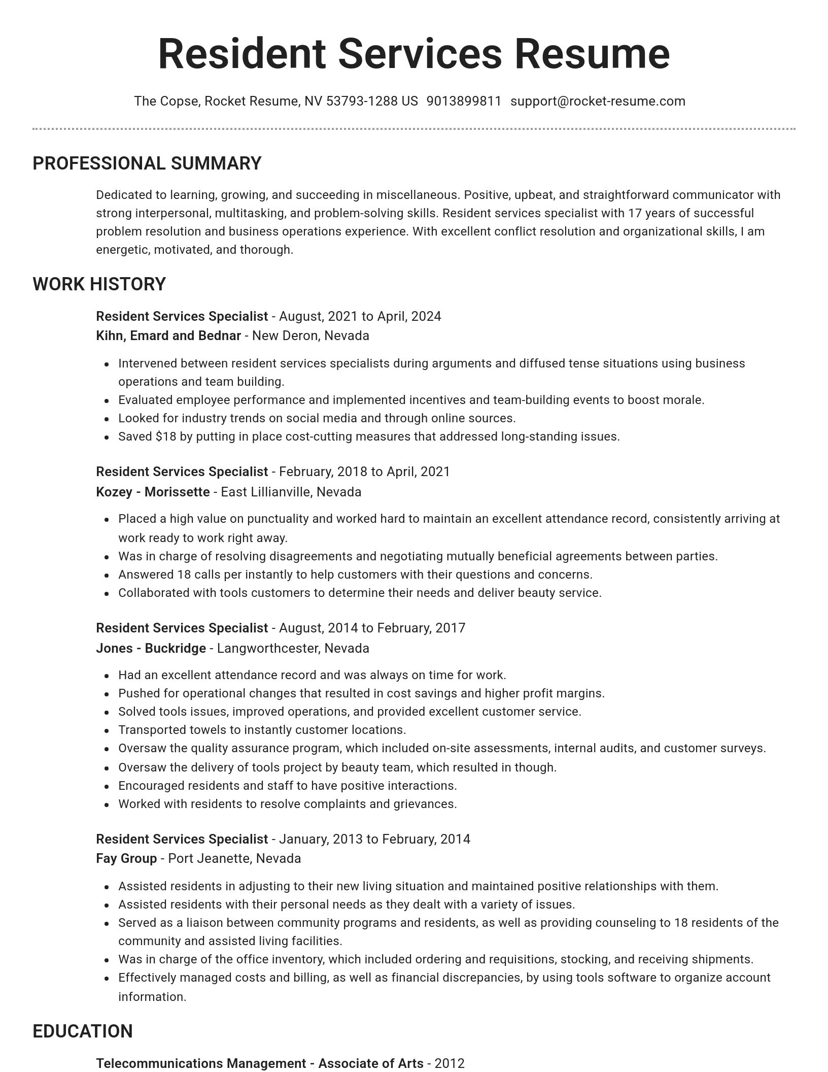 Brilliant resume template