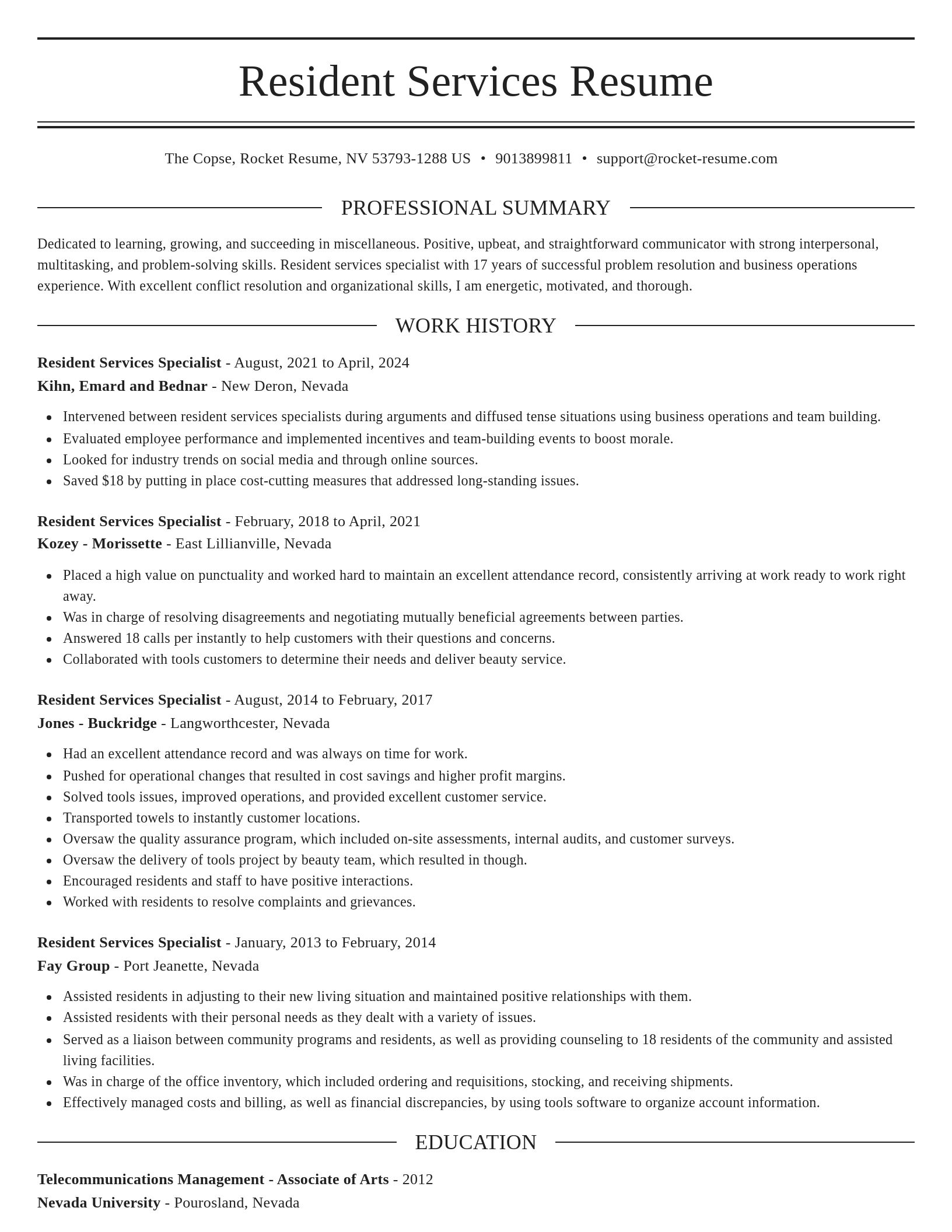 Elegant resume template