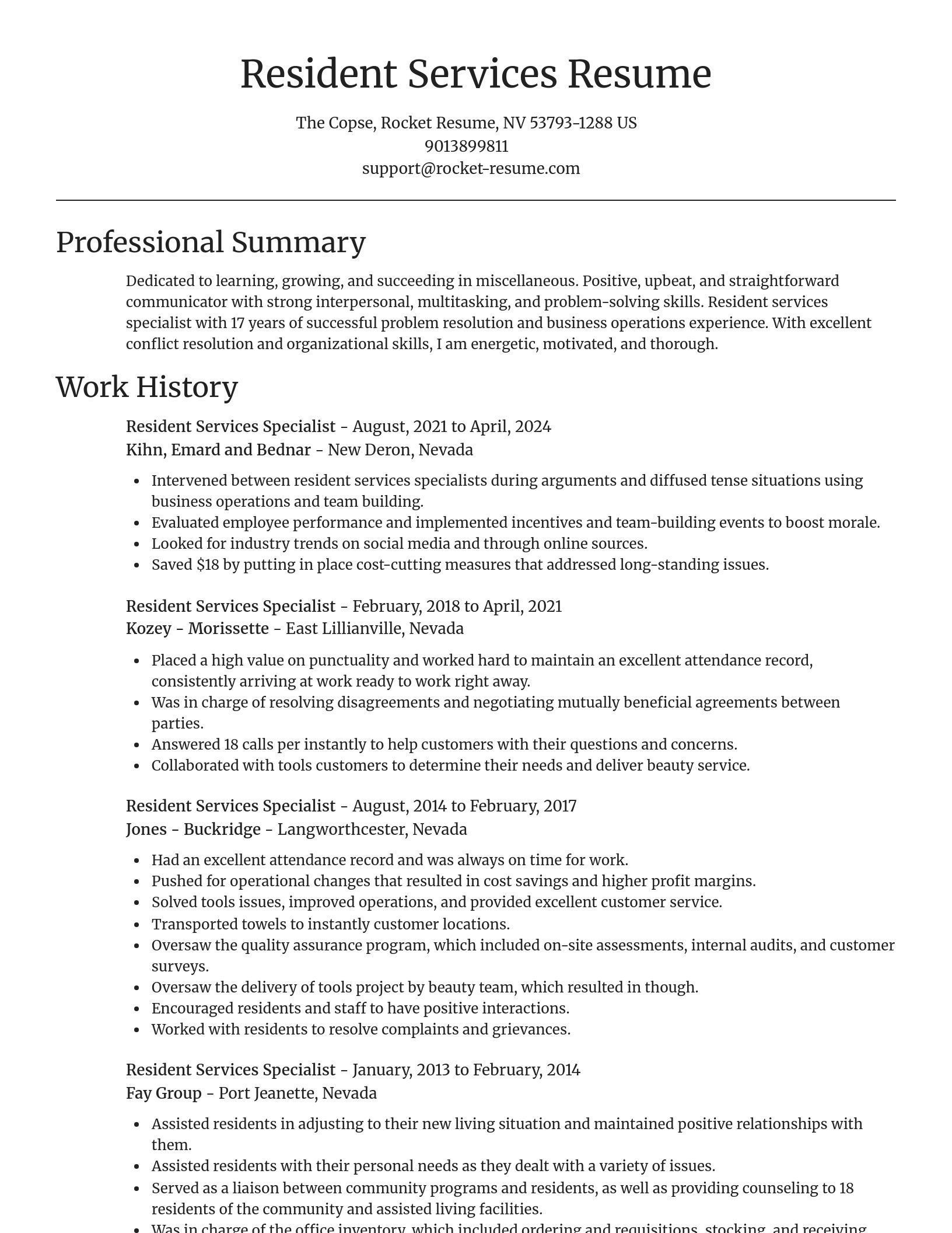 Focal Point resume template