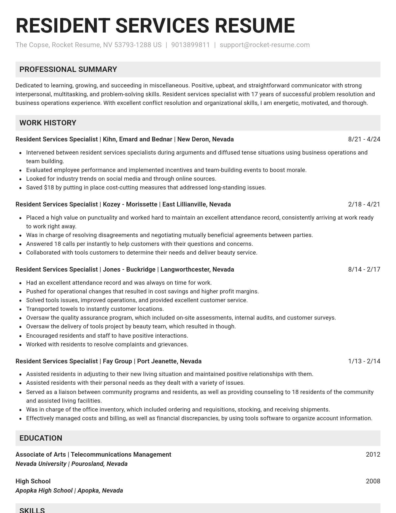Genius resume template